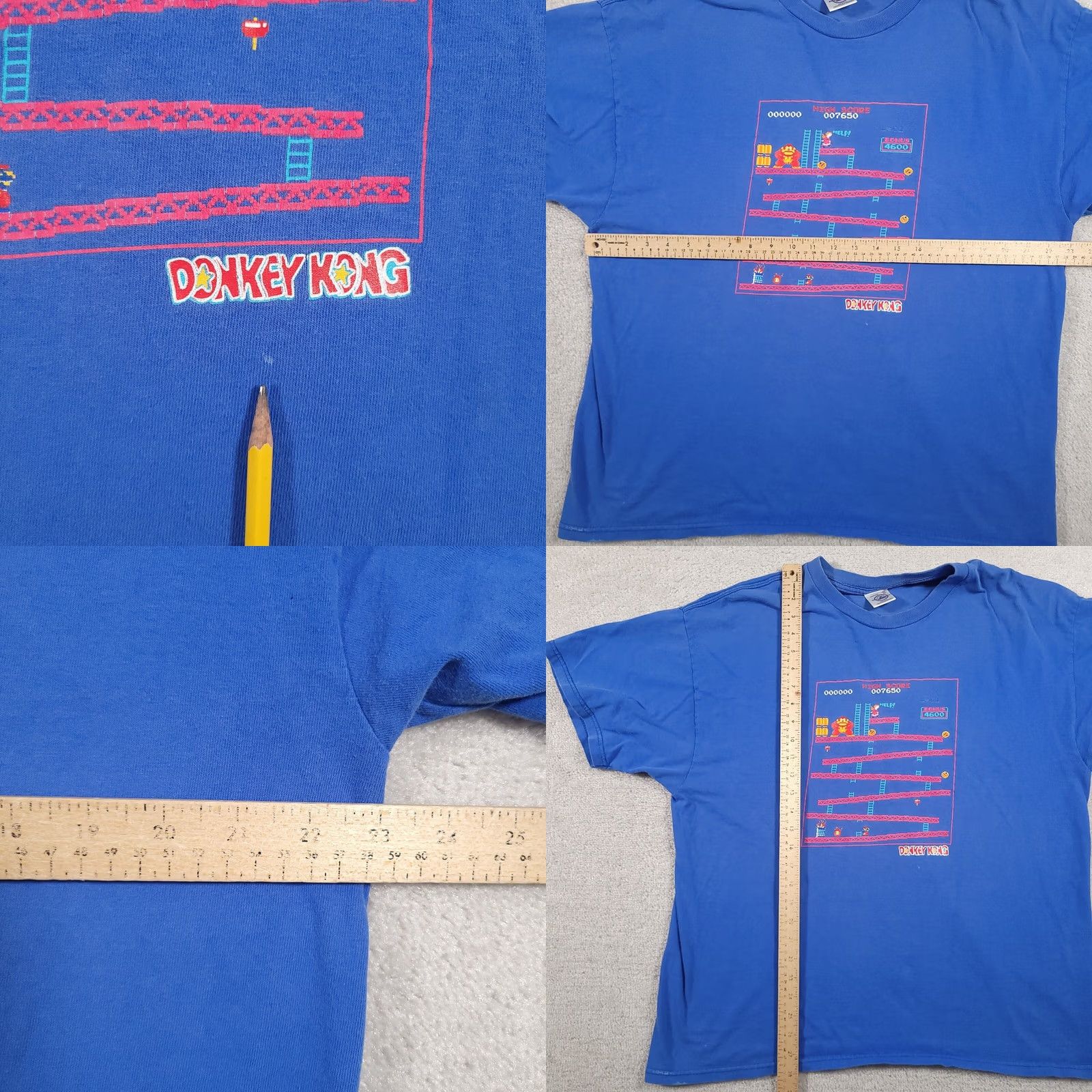 Delta VINTAGE Donkey Kong Video Game Nintendo T-shirt Tee Mens XL Graphic Retro USA T-Shirt Size US XL / EU 56 / 4 - 8 Thumbnail