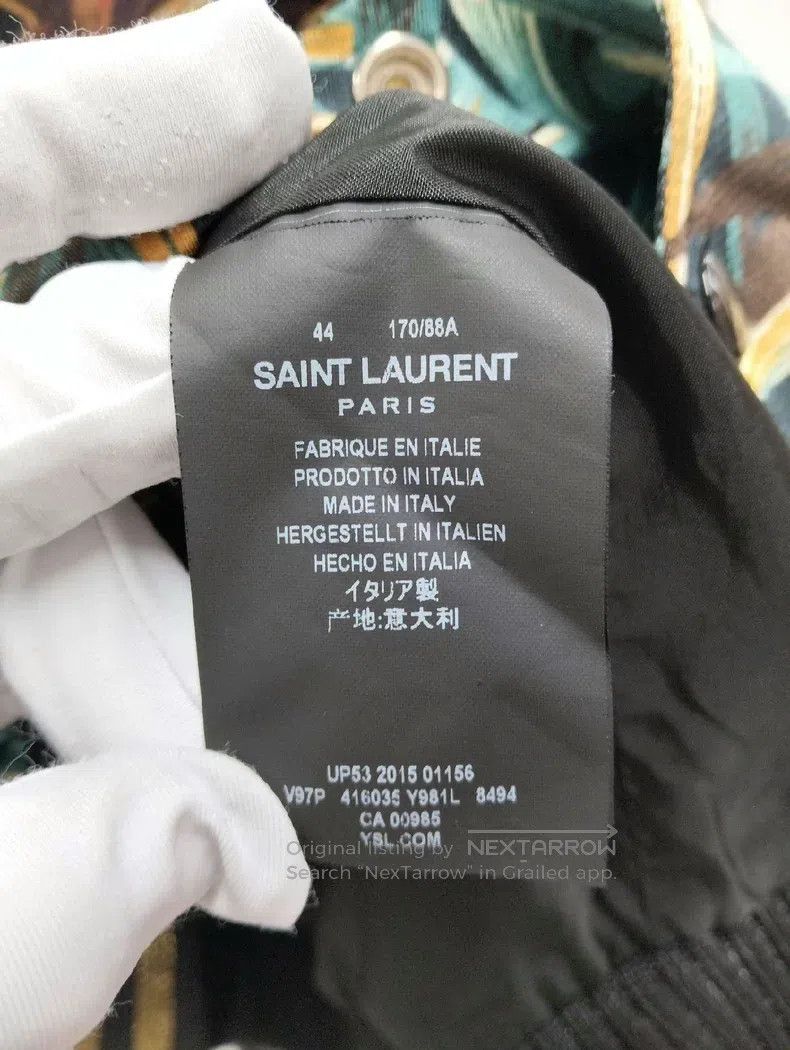 Saint Laurent Paris Saint Laurent Paris Tiger-Eagle Silk Jacket Size US S / EU 44-46 / 1 - 3 Thumbnail