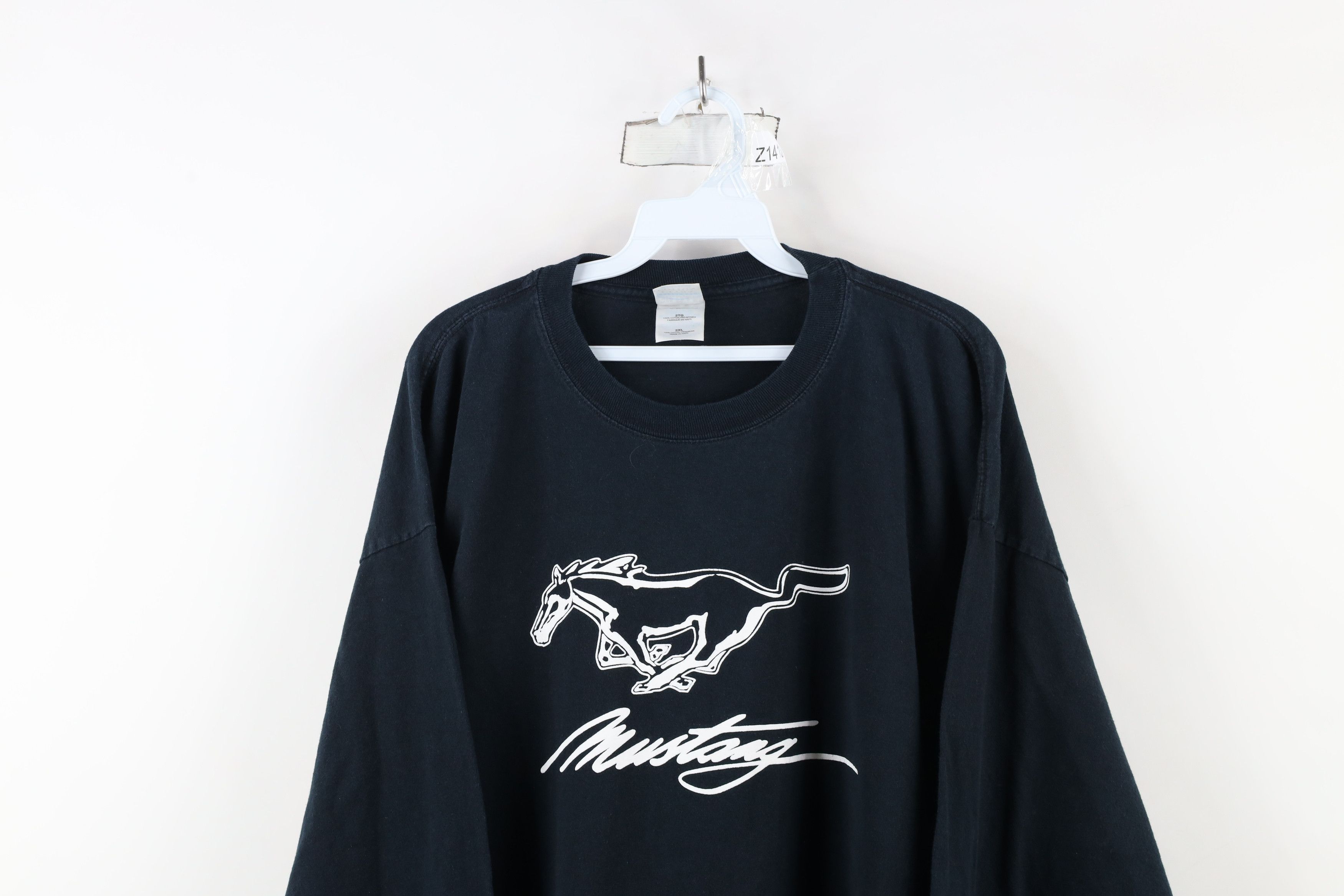 Vintage Vintage 90s Spell Ford Motors Mustang Long Sleeve T-Shirt Size US XXL / EU 58 / 5 - 2 Thumbnail