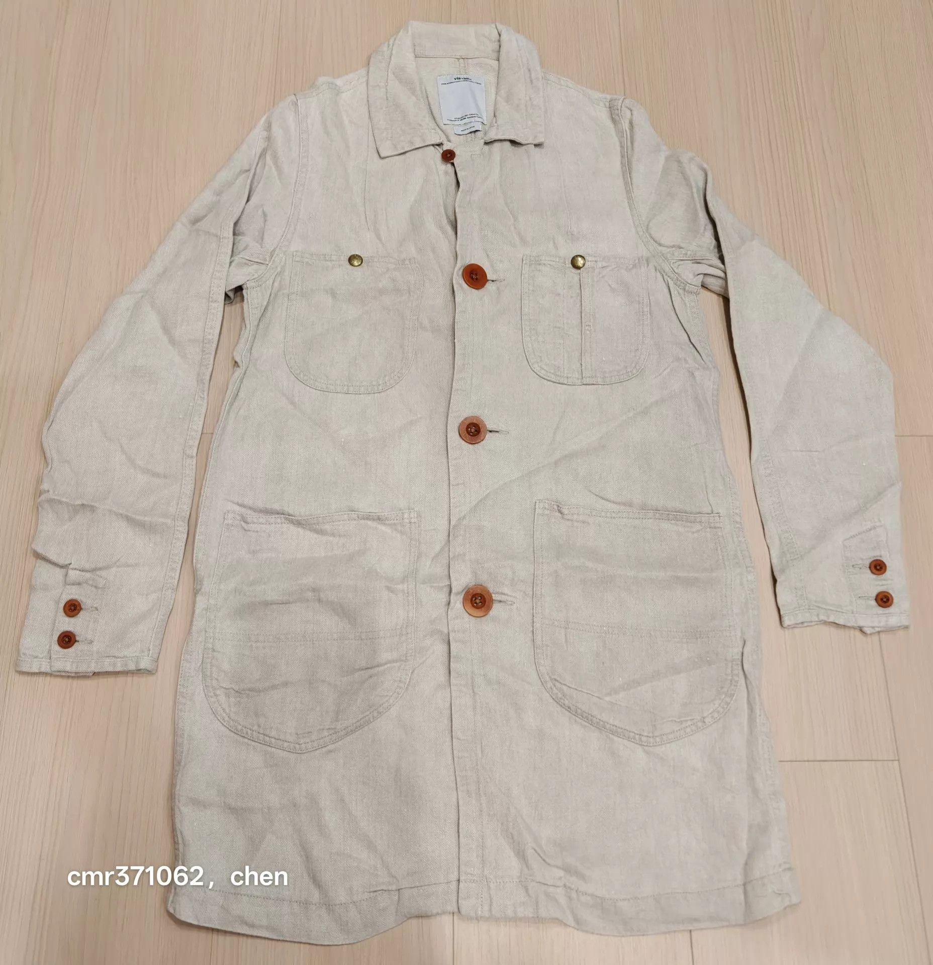 Visvim VISVIM LCC SHOP COAT Beige 0 Herringbone Linen Muddy Size US XS / EU 42 / 0 - 1 Thumbnail