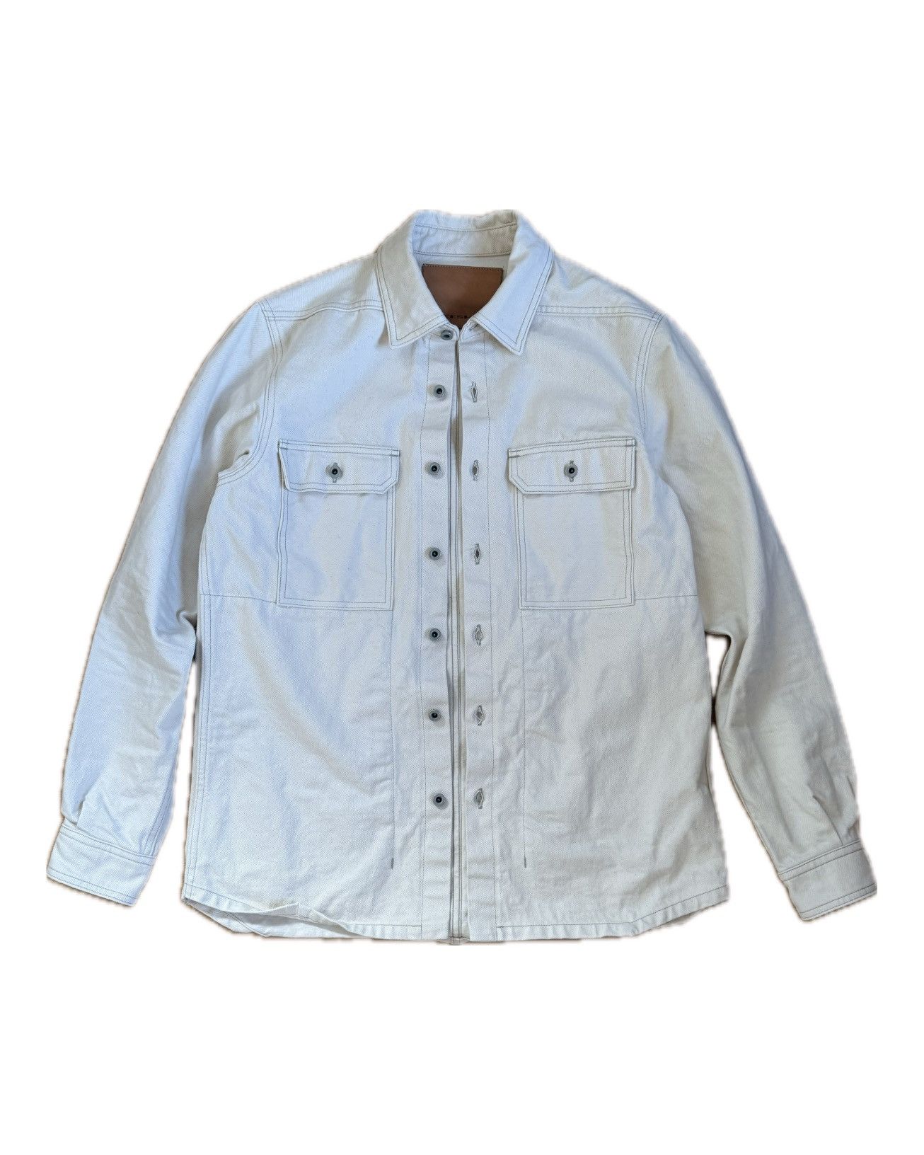 Pre-owned Rick Owens Outershirt Made In Japan In White