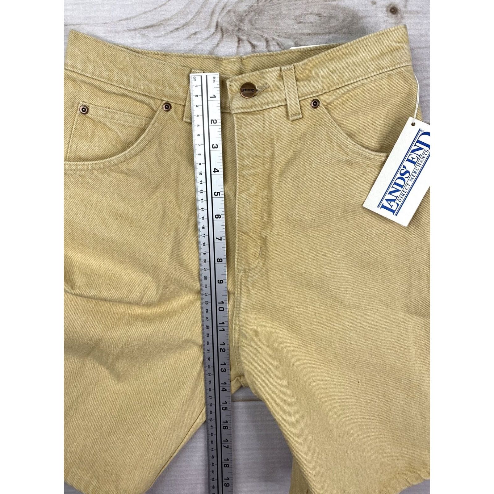 Lands' End VINTAGE Lands' End Bermuda Shorts Womens 8 Yellow High Rise Denim 100% Cotton USA Made Size 30" / US 8 / IT 44 - 5 Thumbnail