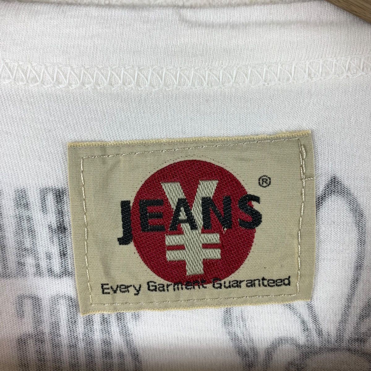 Japanese Brand × Vintage Vintage 00s YEN JEANS red summer 2006 tee Size US M / EU 48-50 / 2 - 3 Thumbnail
