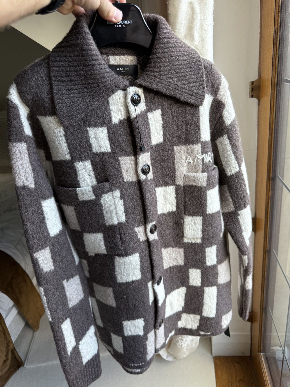Amiri $1.3k Amiri damier cardigan sweater logo rare grail S Size US S / EU 44-46 / 1 - 20 Thumbnail