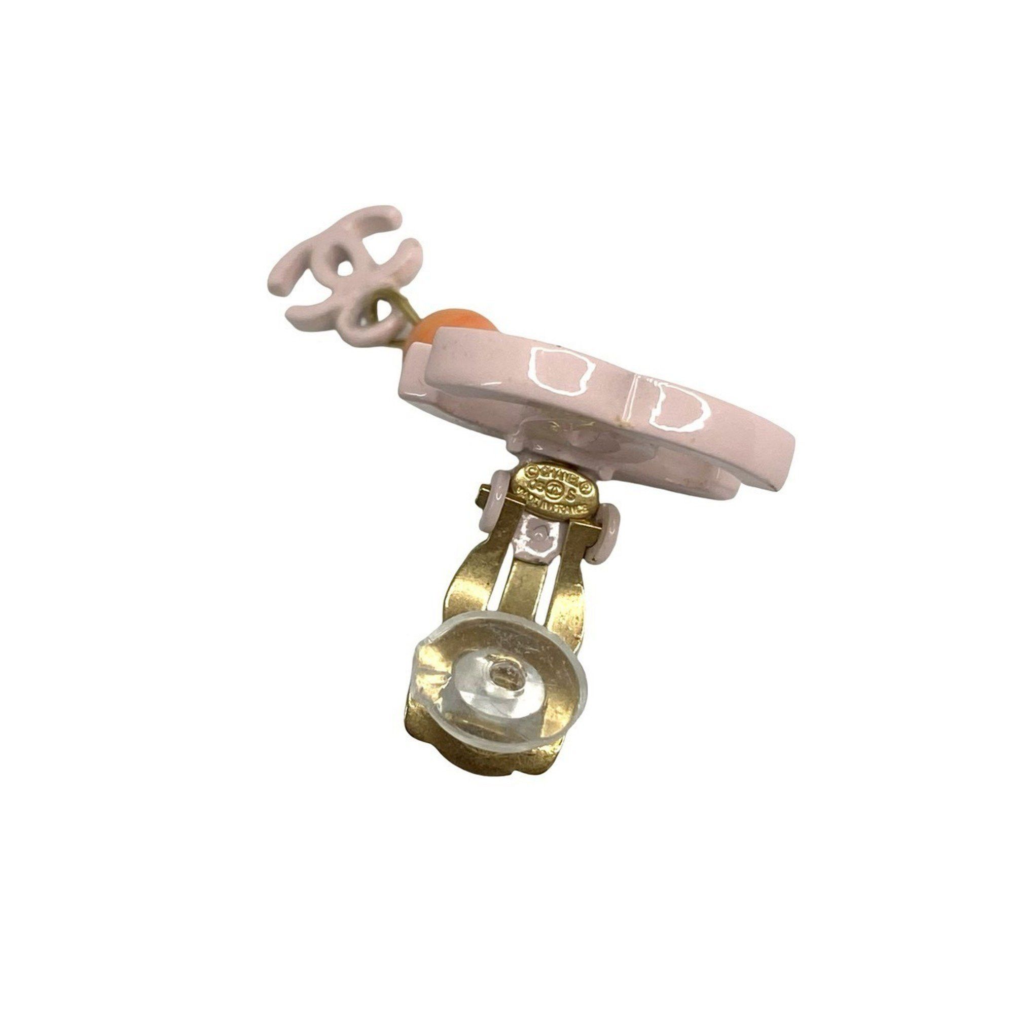 Chanel CHANEL Coco Mark Motif Earrings and Ear Cuffs, Gold Pink, 63051 Size ONE SIZE - 1 Thumbnail