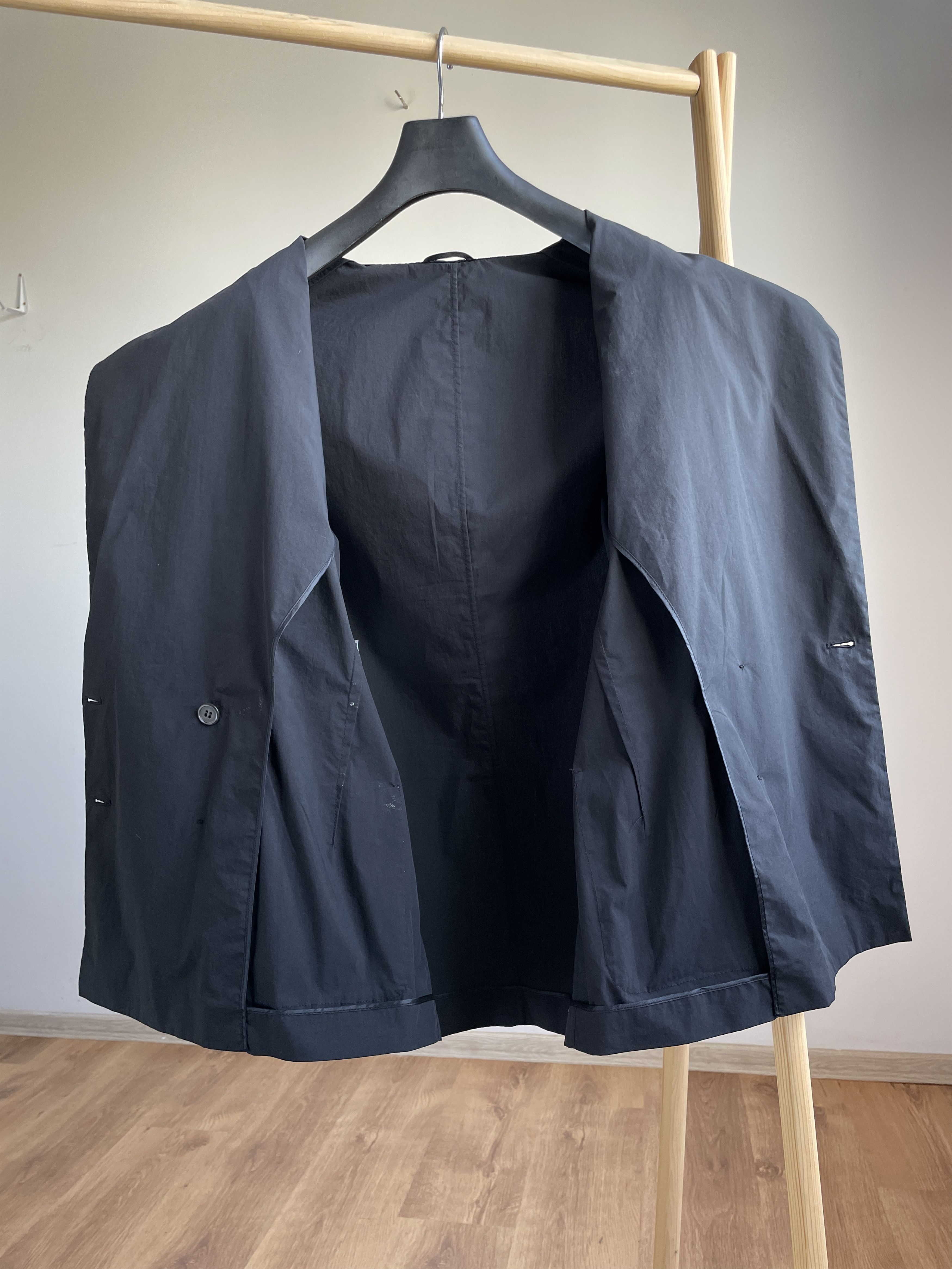 Miu Miu Miu Miu Womens 2008 Cotton Blend Black Lightweight Blazer Size M / US 6-8 / IT 42-44 - 3 Thumbnail