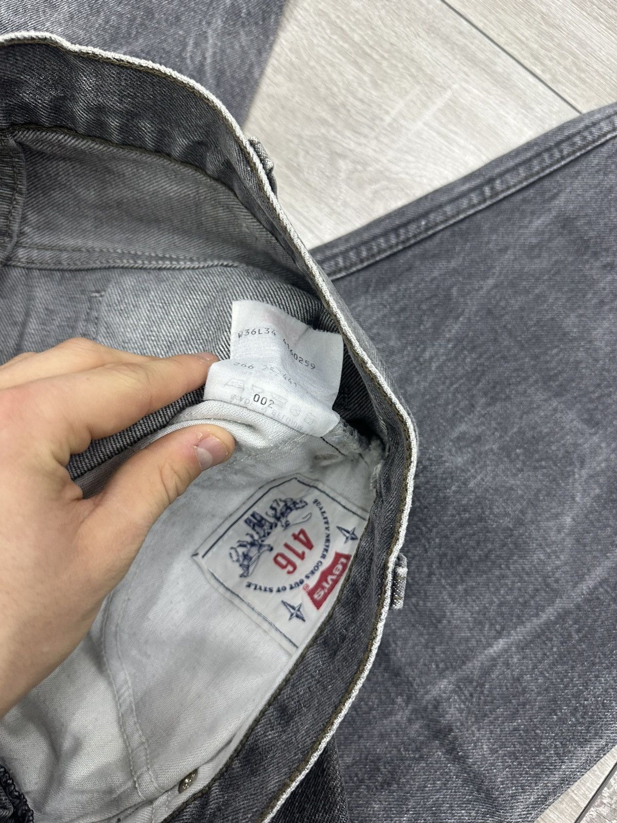 Levi's Levis 80s Orange Tab Made in Belgium Jeans Gray Washed Size US 36 / EU 52 - 11 Thumbnail