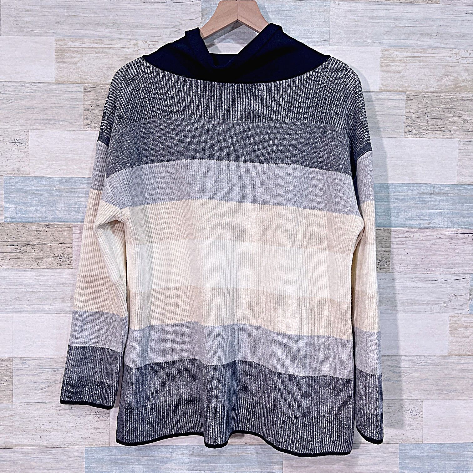 Other Talbots Striped Turtleneck Thermal Sweater Womens XLP Size XL / US 12-14 / IT 48-50 - 4 Thumbnail