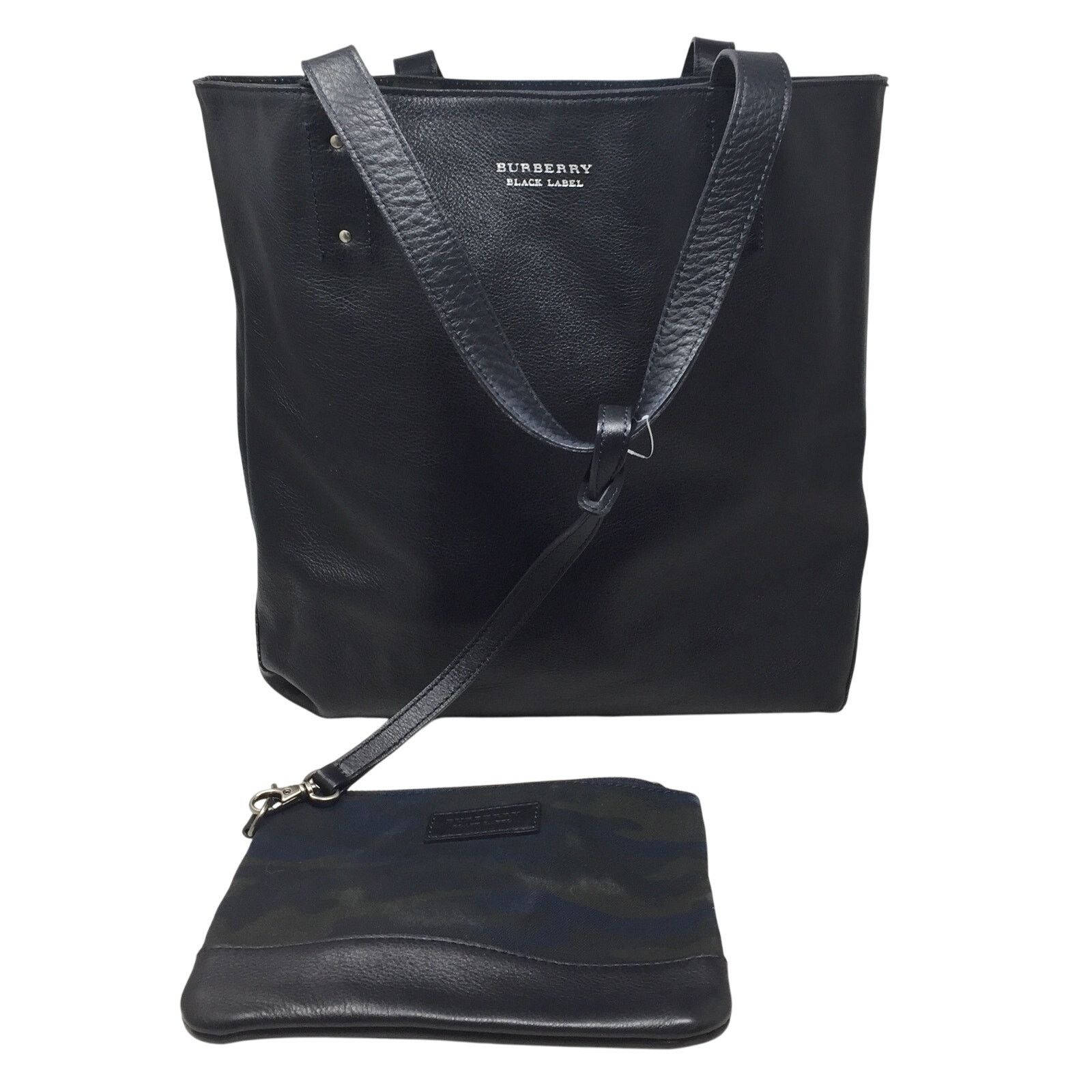 Burberry Burberry Black Label Reversible Black Leather Tote w Pouch Size ONE SIZE - 2 Thumbnail