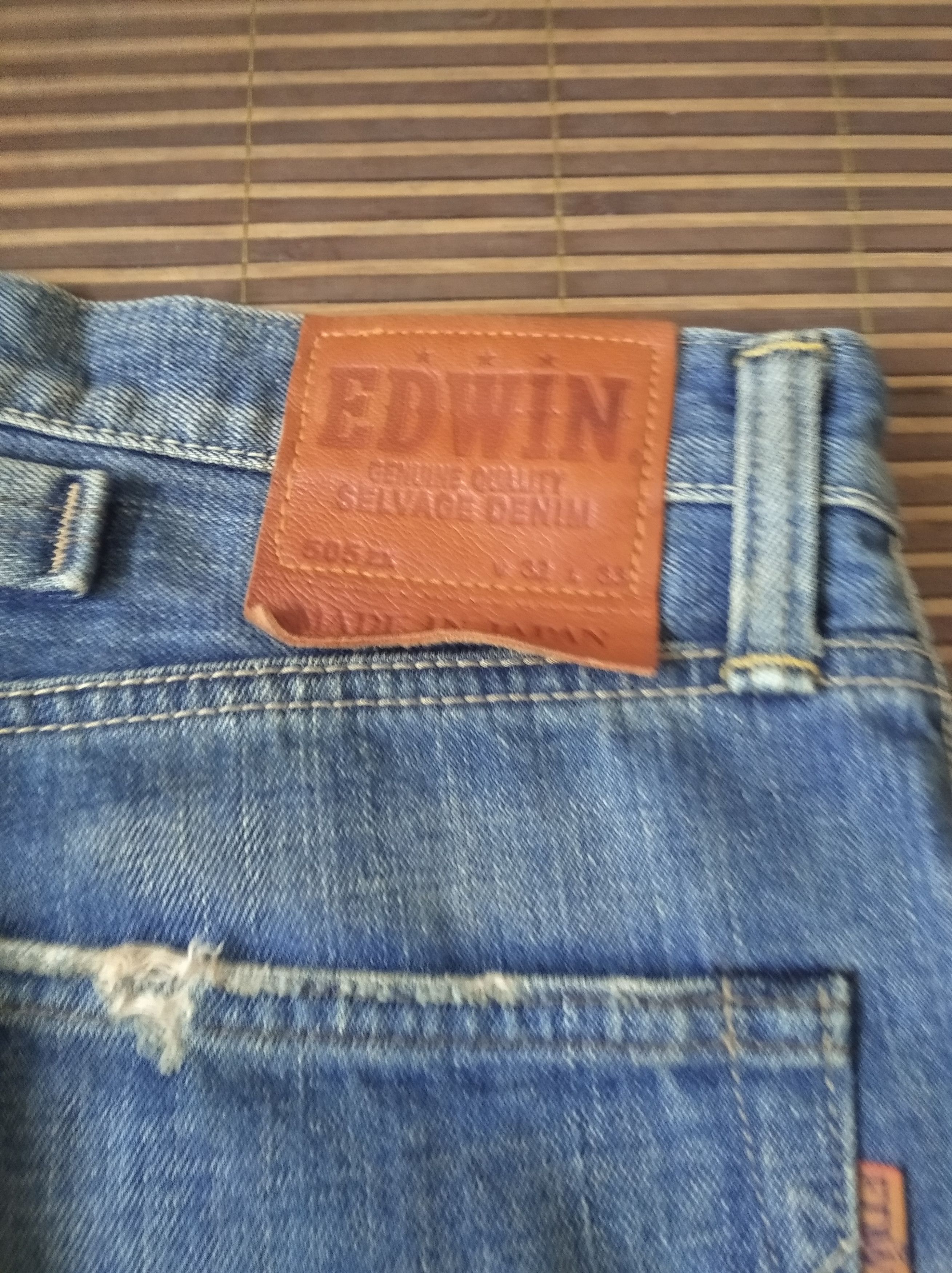 Edwin × Japanese Brand Vintage 90s Edwin 505zx Selvedge Distressed Denim Jeans Size US 34 / EU 50 - 8 Thumbnail