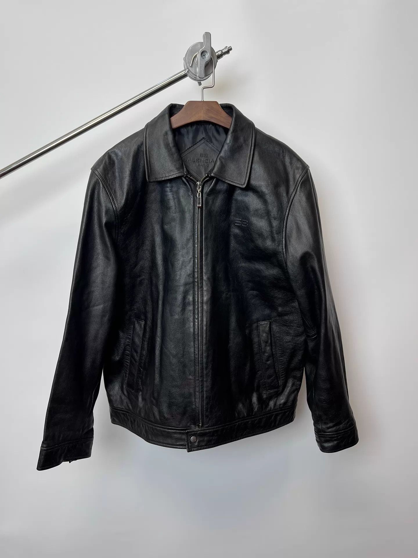 Balenciaga Balenciaga Vintage Lambskin Biker Jacket Orange S5 Size XXL / US 16-18 / IT 52-54 - 1 Thumbnail