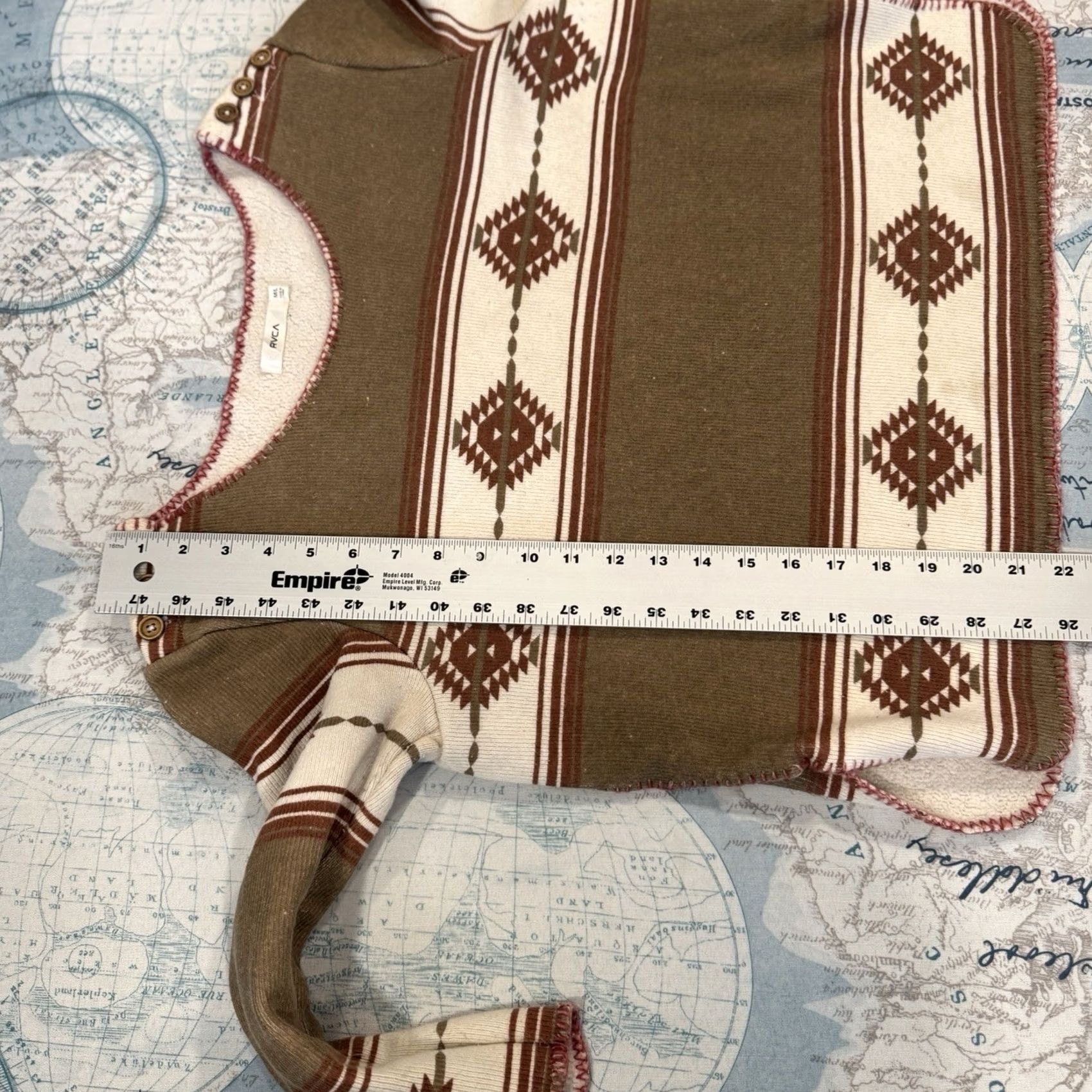 RVCA RVCA Aztec Pattern Pullover Sweatshirt Poncho Women's M/L Brown 3/4th Sleeve Size M / US 6-8 / IT 42-44 - 6 Thumbnail