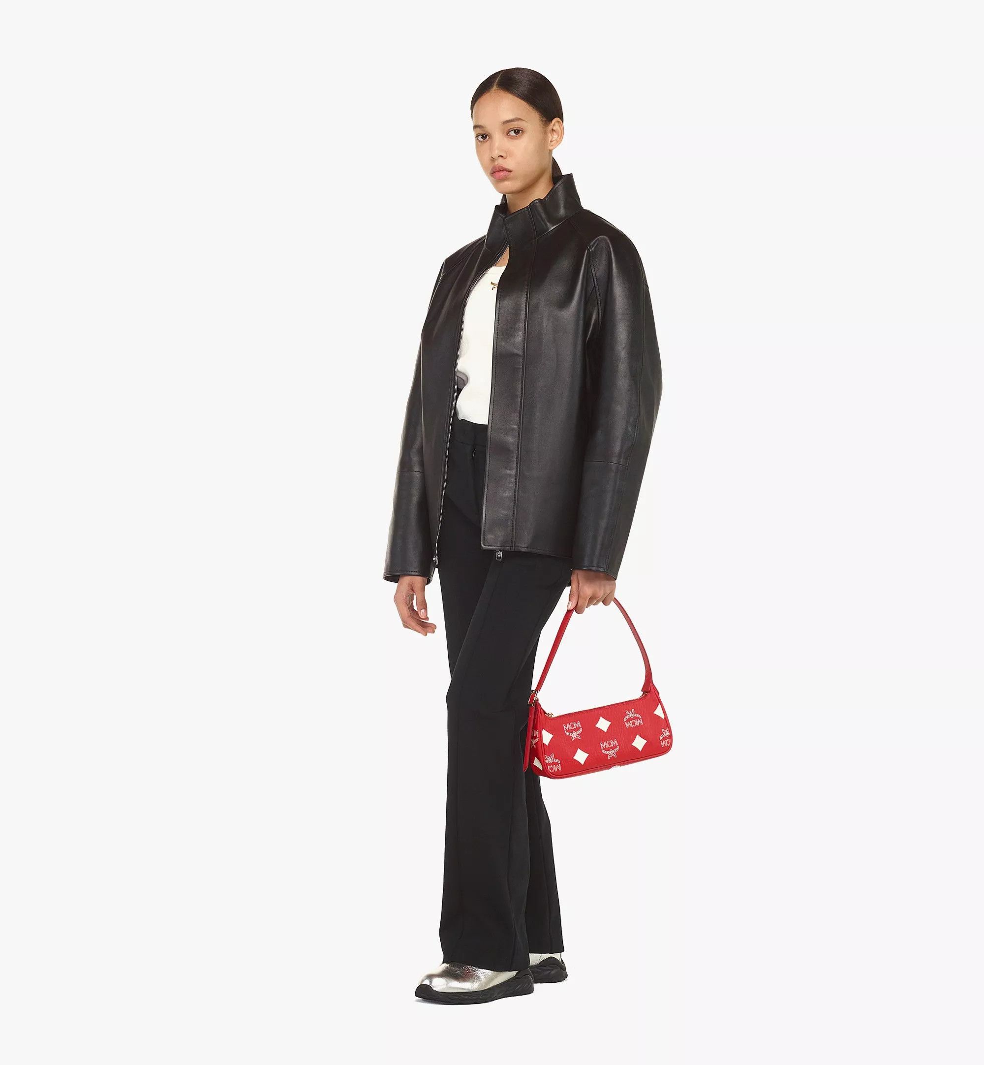 MCM o1mt1gz0225 Size: OS / Shoulder Small Bag in Red/White Size ONE SIZE - 2 Thumbnail