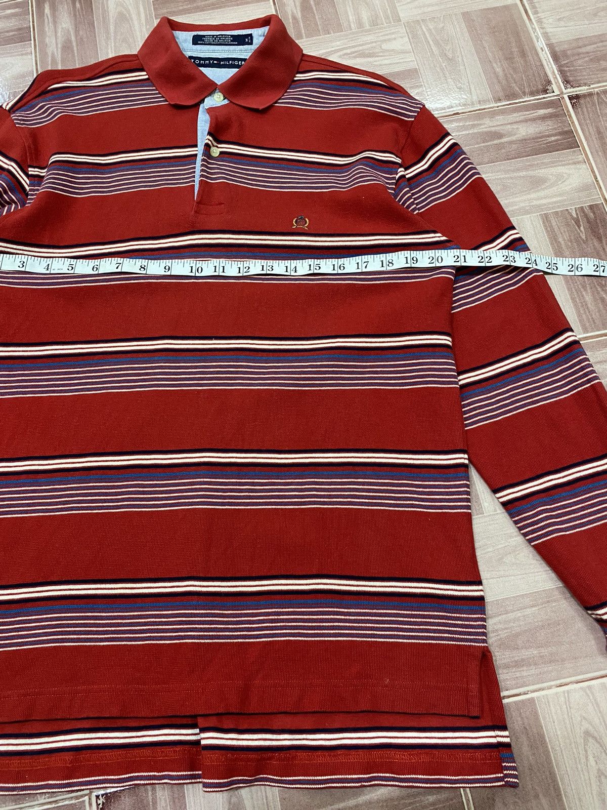 Tommy Hilfiger Vintage 90s Striped Polo Shirts Size US L / EU 52-54 / 3 - 6 Thumbnail