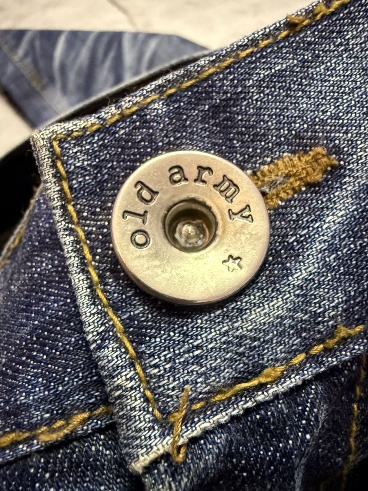 Hysteric Glamour × Japanese Brand Old Army Japan Studded Claw Mark Muddy Wide Leg Flared Jeans Size US 30 / EU 46 - 22 Thumbnail