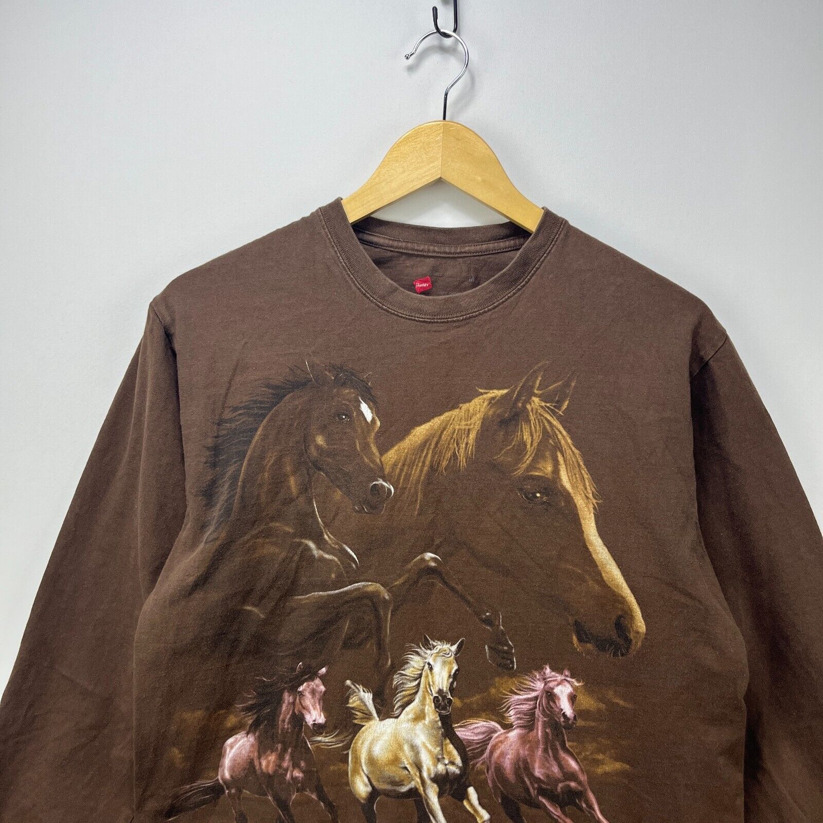 Vintage Vintage Y2K Horse Animal Cute Racing Shirt Brown Medium Size US M / EU 48-50 / 2 - 2 Thumbnail