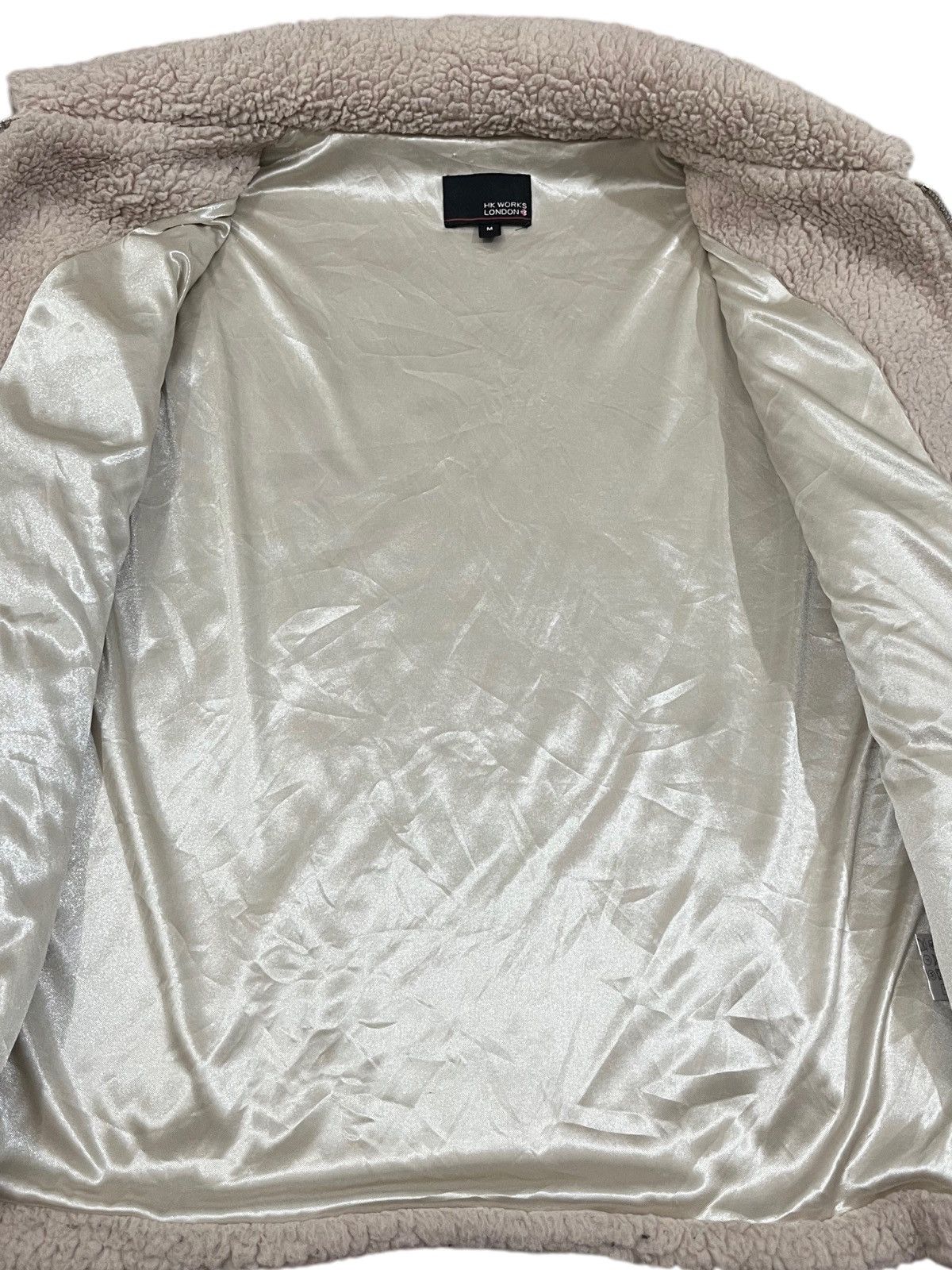 Japanese Brand Vintage HK Works London Deep Pile Sherpa Bomber Jacket Size US M / EU 48-50 / 2 - 5 Thumbnail