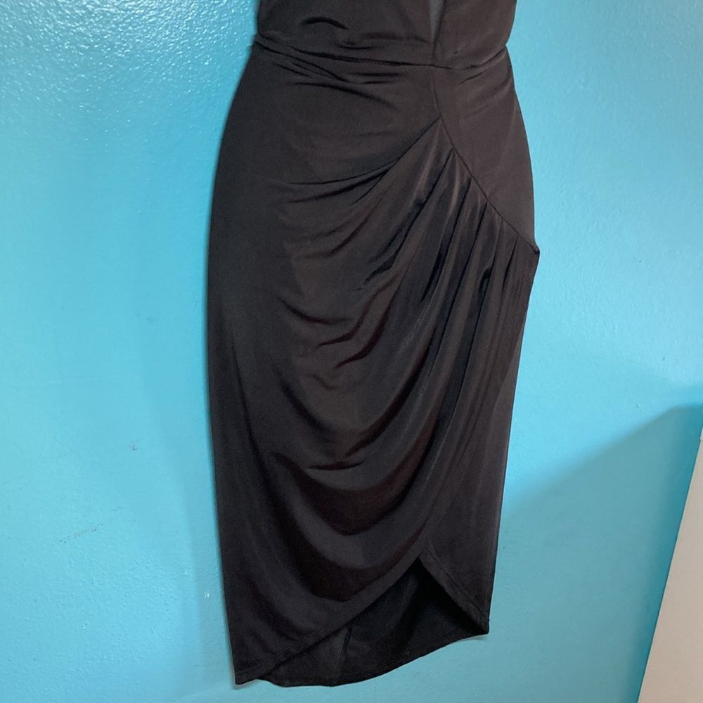 Mek Denim Blessed are the Meek Black Mya Dress Size 2 Sheer V-Neck Slim Sheath Size XS / US 0-2 / IT 36-38 - 15 Thumbnail