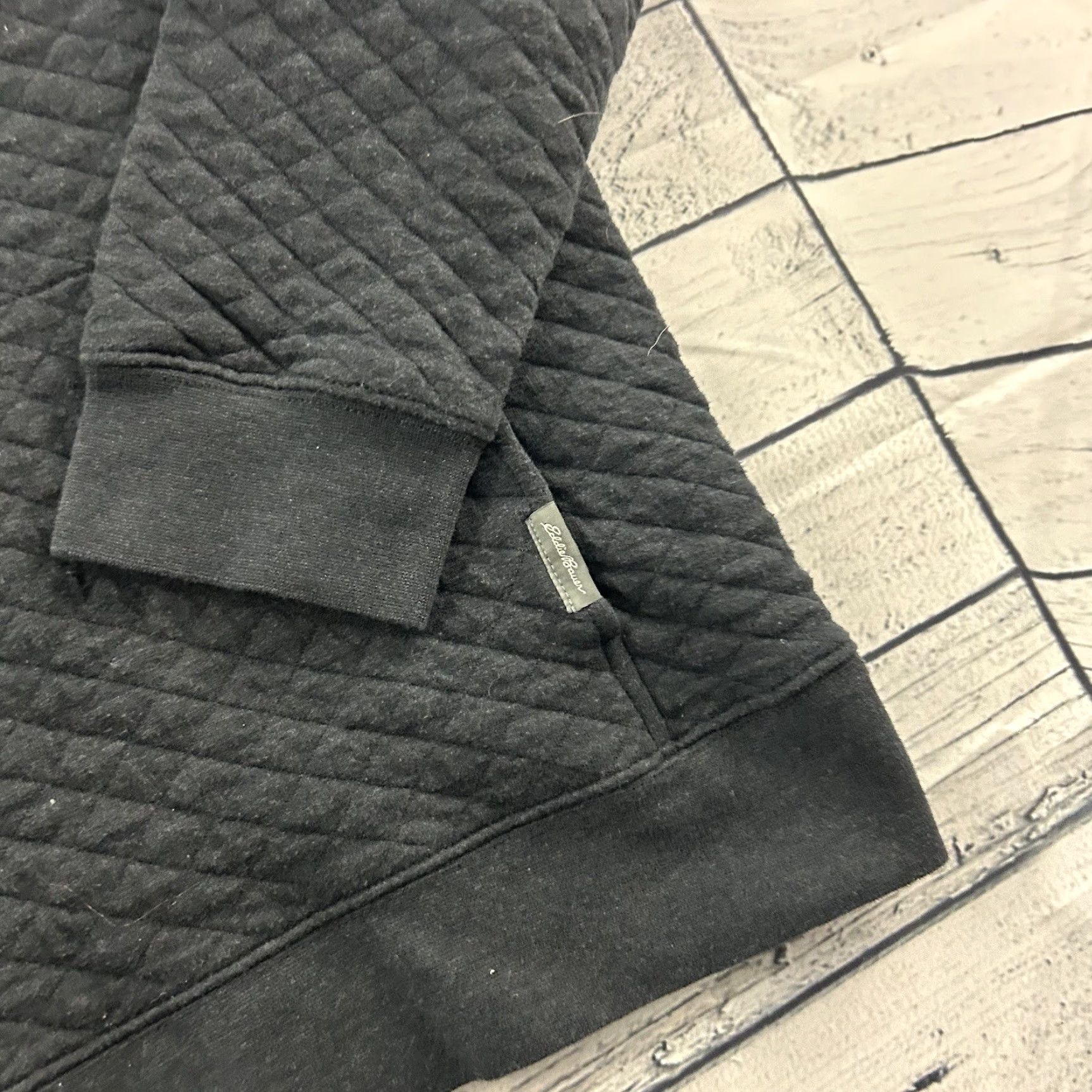 Eddie Bauer Eddie Bauer Jacket Mens XL Snap Button Pullover Quilted Dark Gray Regular Cotton Blend Front Closure Size US XL / EU 56 / 4 - 3 Thumbnail