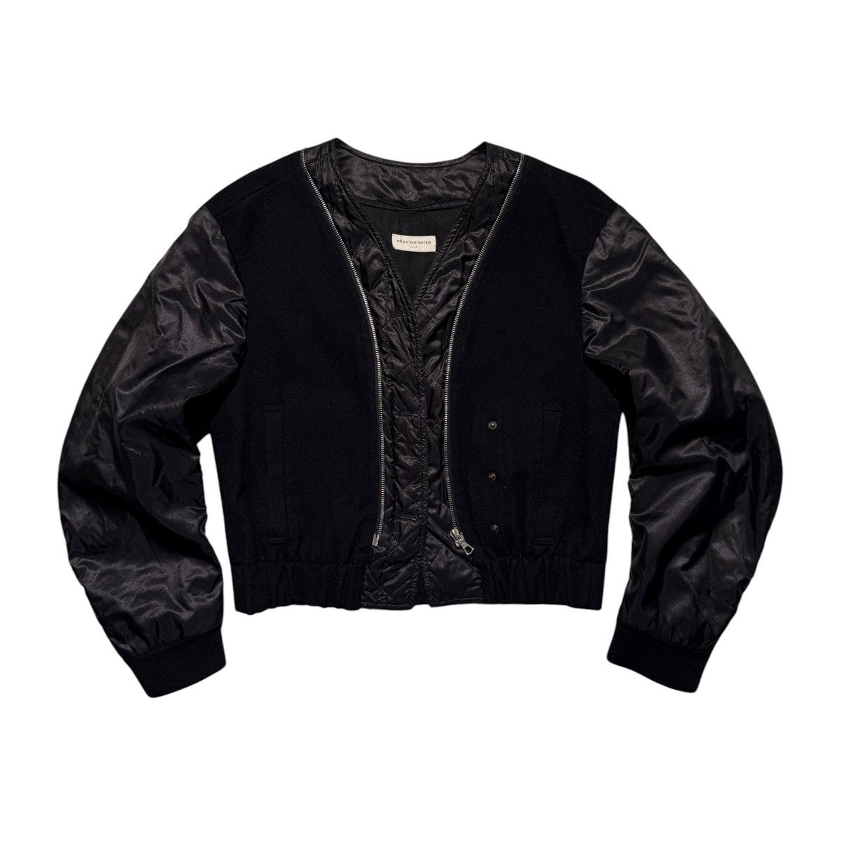 Dries Van Noten Layered panel zipped bomber Size US S / EU 44-46 / 1 - 1 Thumbnail