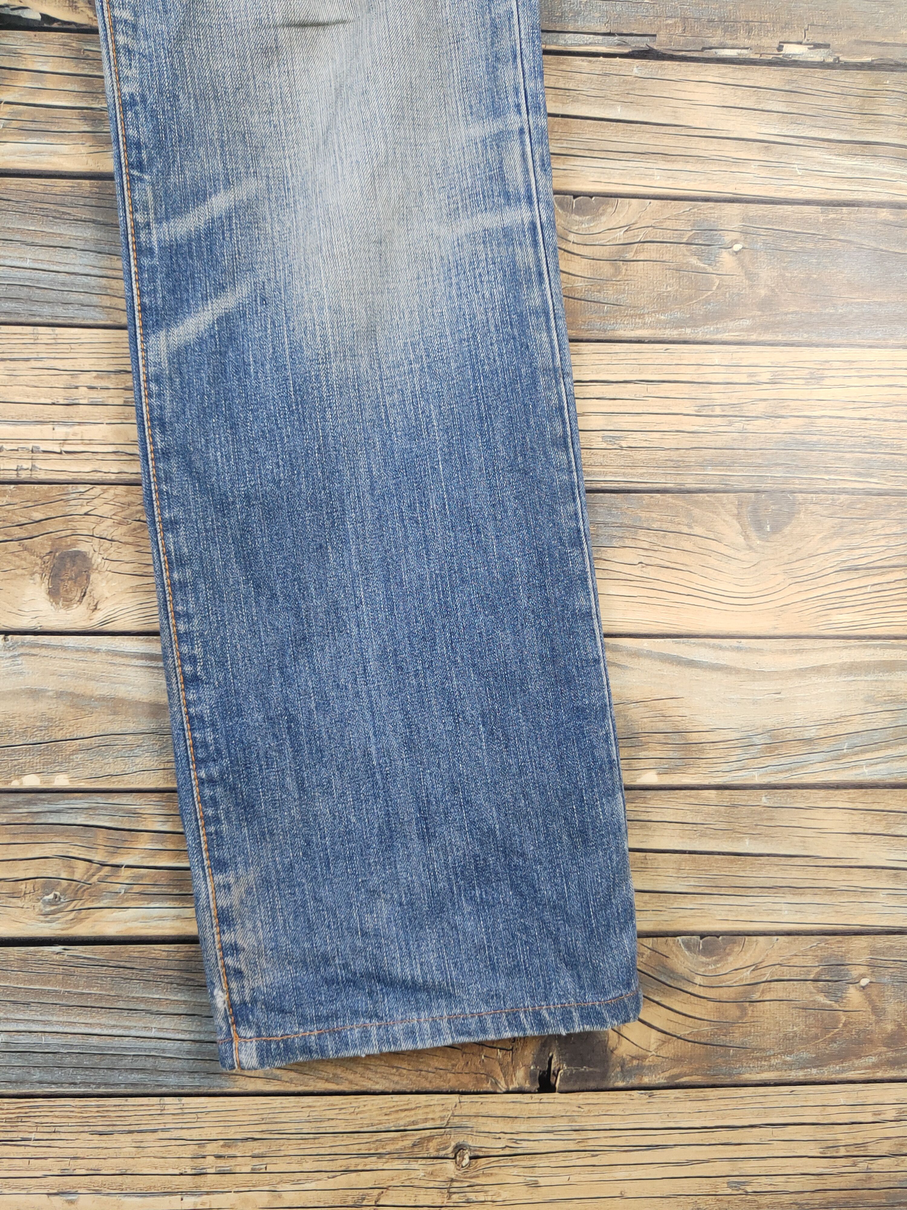 ABAHOUSE Abahouse Blue Distressed Ripped Jeans #W1955 Size US 33 - 6 Thumbnail