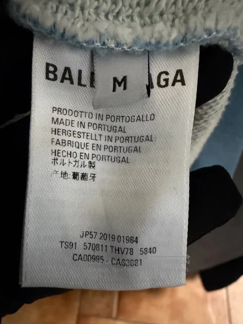 Balenciaga Balenciaga Smog blue hooded lock sweatshirt Size US M / EU 48-50 / 2 - 4 Thumbnail