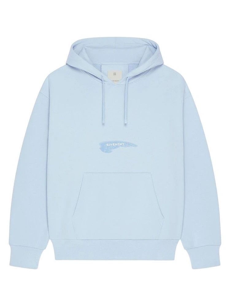 o1w1db10325 Boxy Fit Hoodie Fleece in Sky Blue