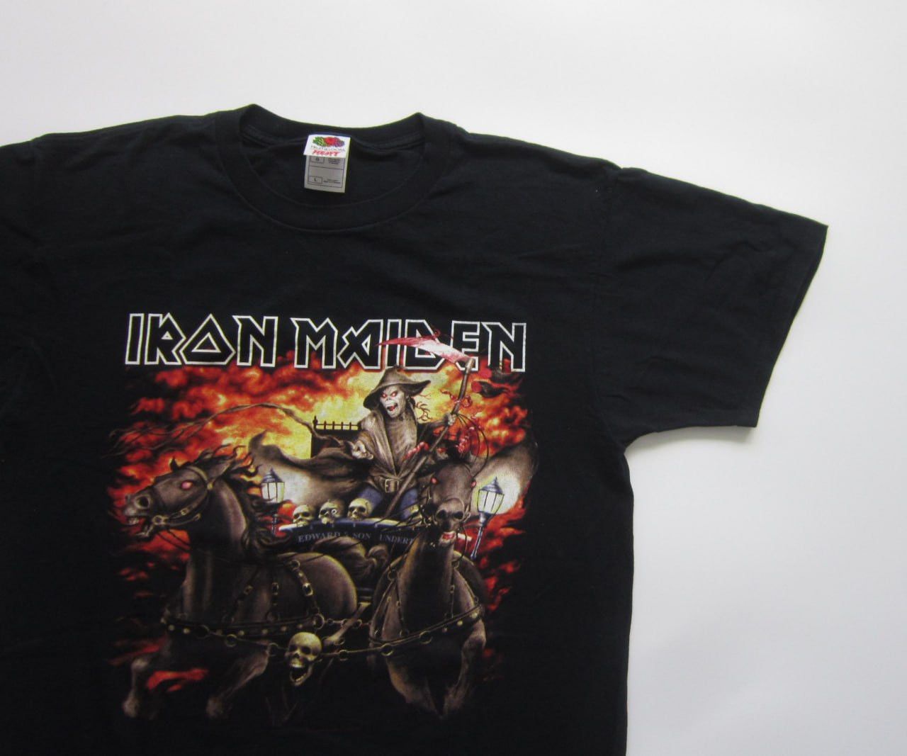 Vintage Iron Maiden Death On The Road 2005 Vintage T-Shirt Size US L / EU 52-54 / 3 - 3 Thumbnail