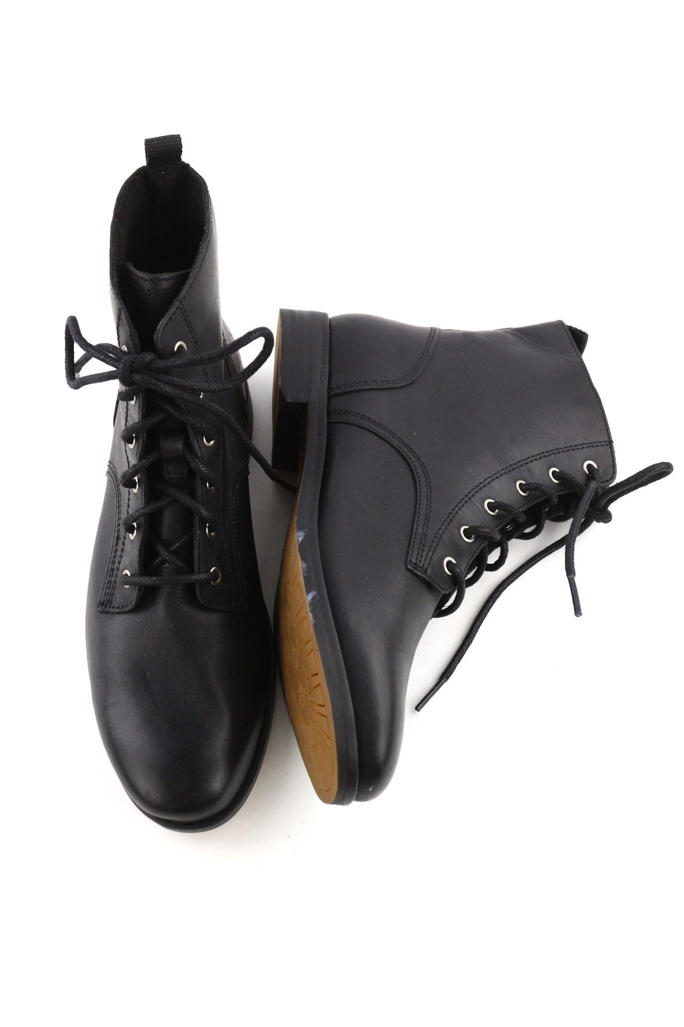 Timberland A21ED-A5819 EU38/38.5 Black Leather High Top Shoes 81163 Size US 7 / IT 37 - 6 Thumbnail