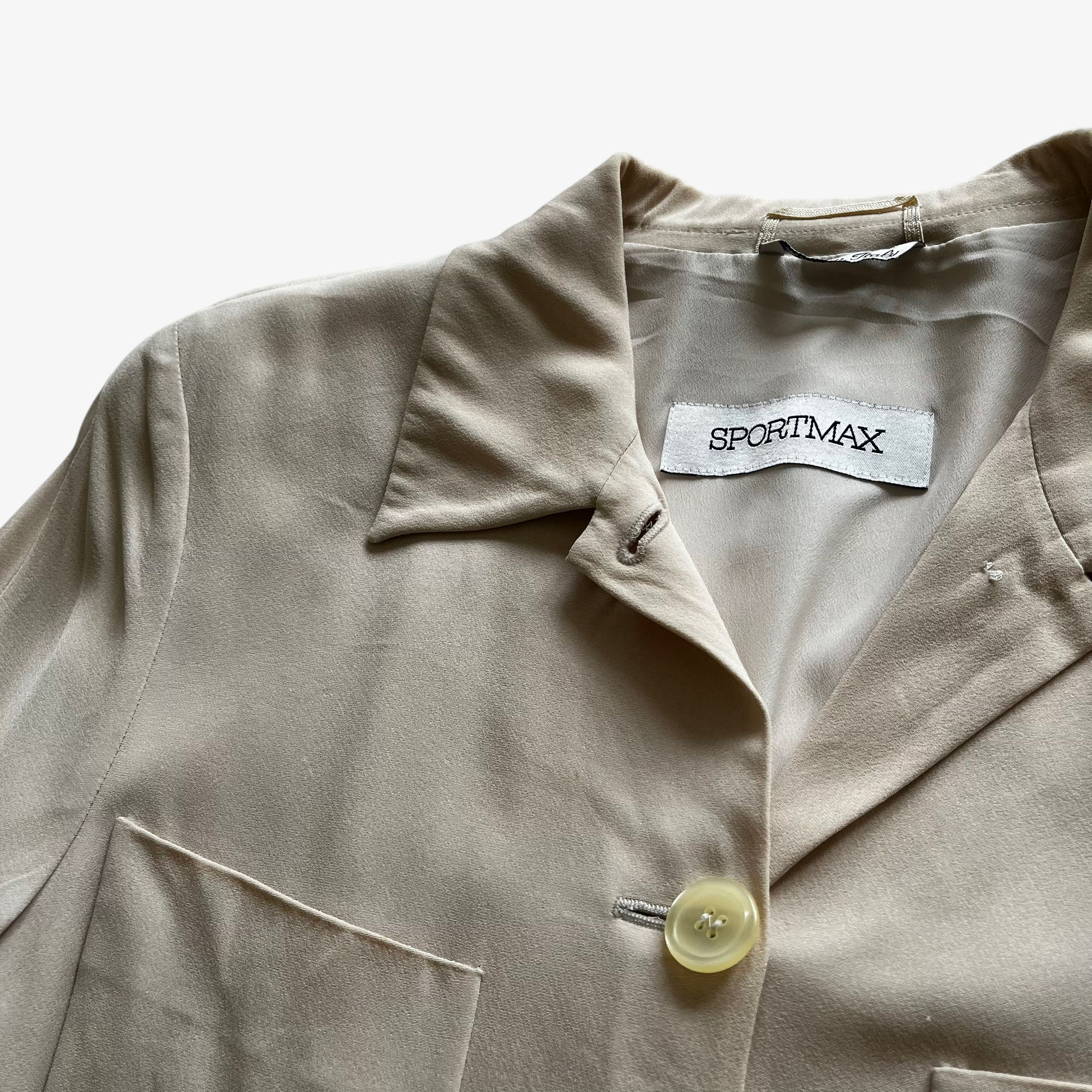 Sportmax Vintage Y2K Women's Max Mara Sportmax Cream Coat Size S / US 4 / IT 40 - 6 Thumbnail