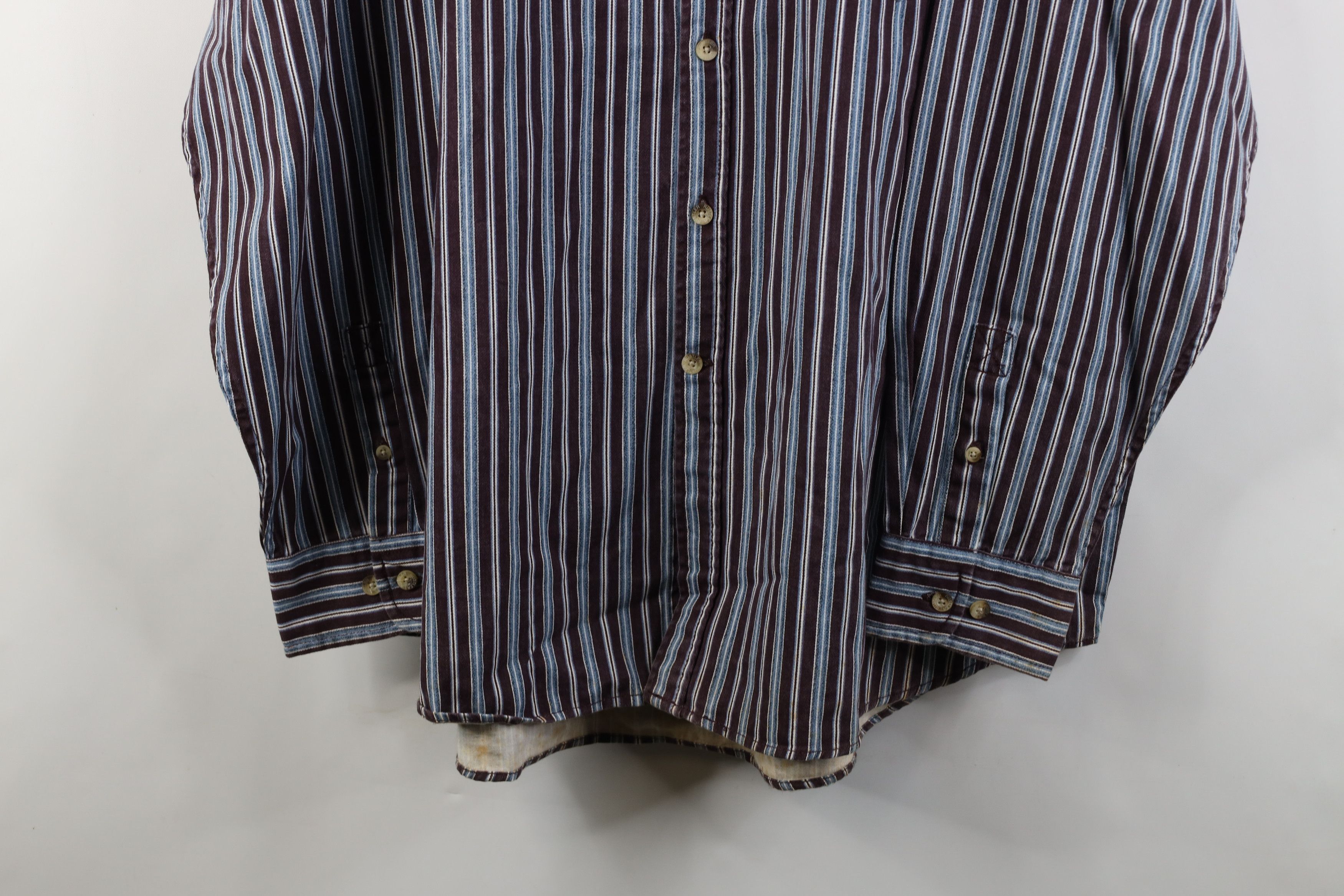 Vintage Deadstock Vintage 90s Streetwear Striped Button Down Shirt Size US XXL / EU 58 / 5 - 3 Thumbnail