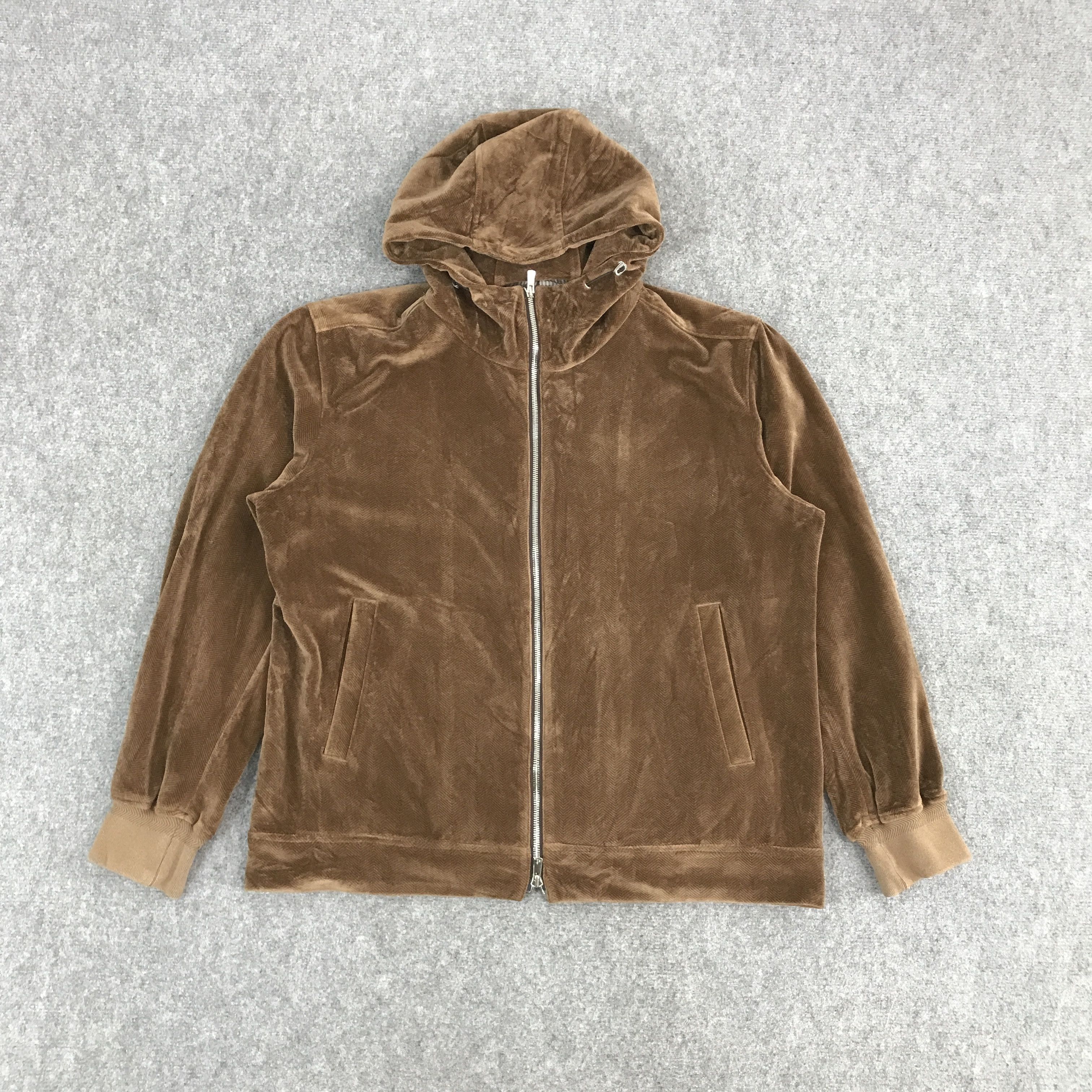 BIGI × Japanese Brand MENS BIGI VELVET HOODIES ZIPPER JACKET Size US XL / EU 56 / 4 - 1 Thumbnail