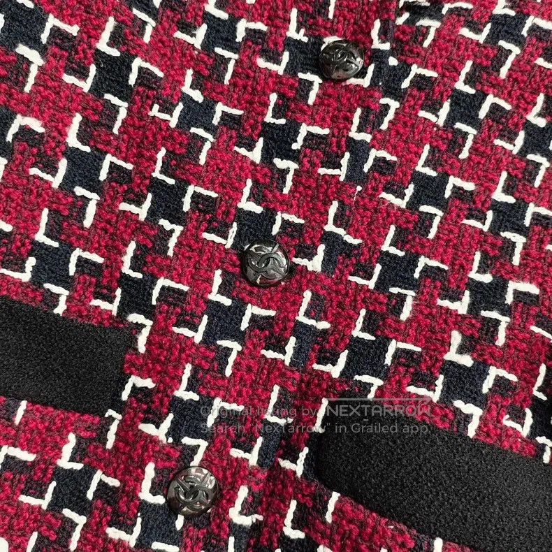 Chanel Chanel Red tweed coat Size XS / US 0-2 / IT 36-38 - 4 Thumbnail