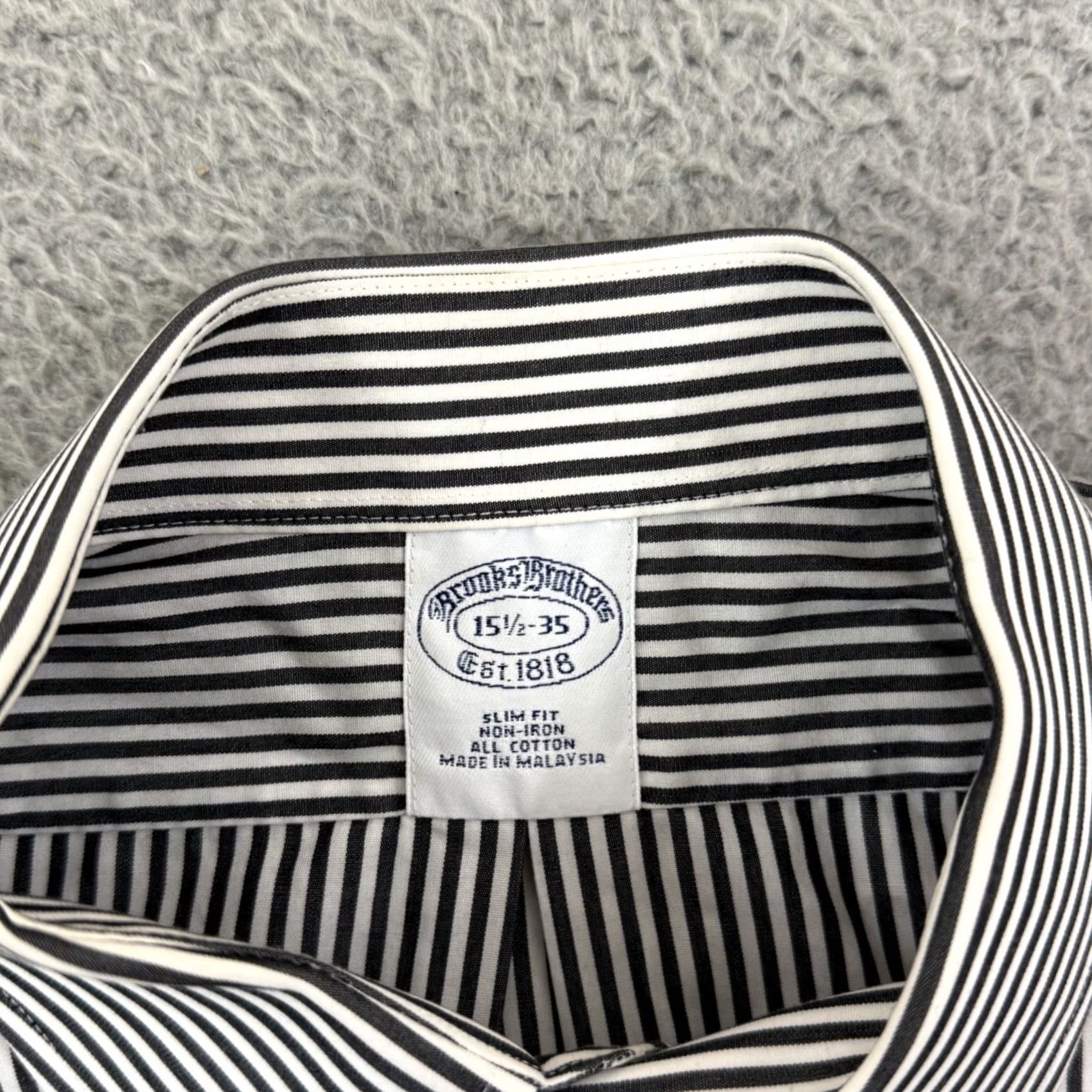 Brooks Brothers Brooks Brothers Shirt Mens Medium Slim Button-Up Long Sleeve Striped Preppy 1818 Regent City Classic Casual Formal Workwear Size US M / EU 48-50 / 2 - 6 Thumbnail