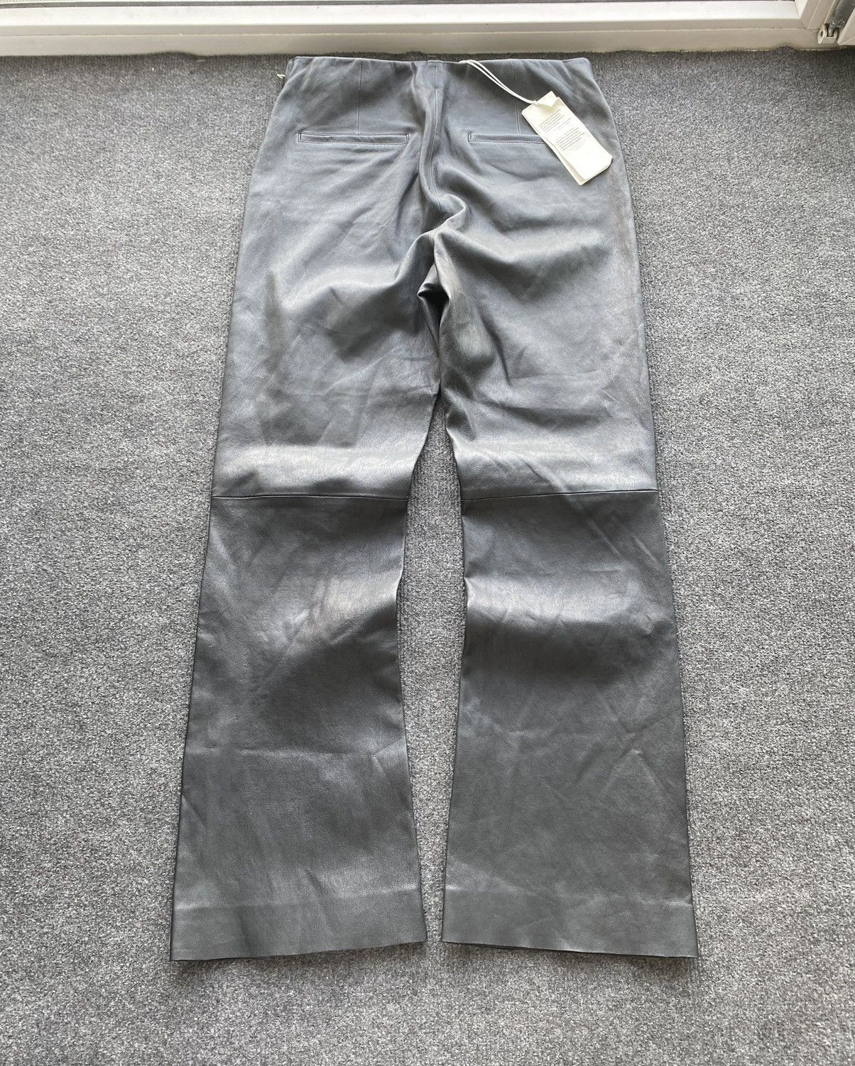 Arket 🔥350€ RRP Arket Luxury Bootcut Leather Pants women 28/40 eu Size 28" / US 6 / IT 42 - 2 Thumbnail