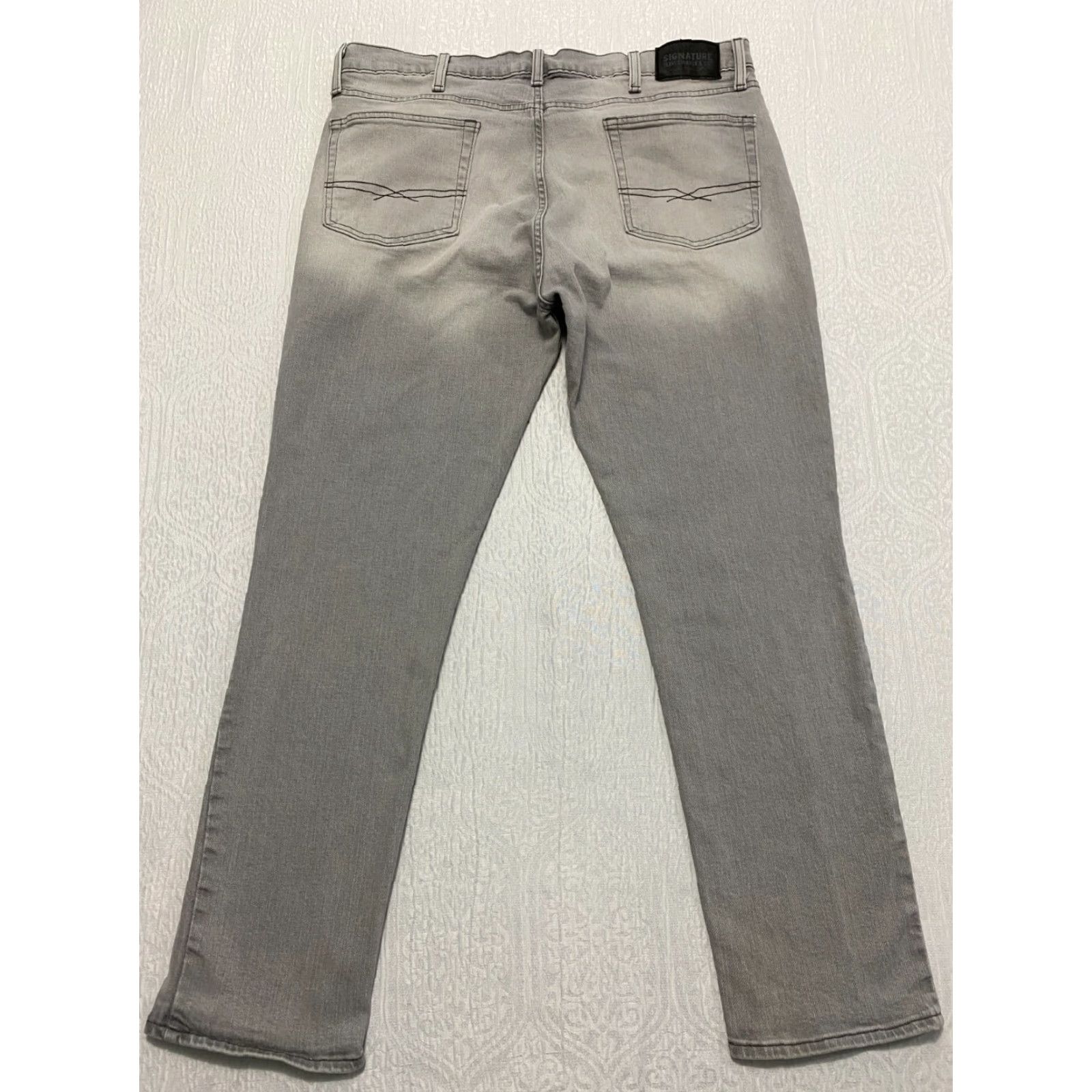 Levi's Levi's Signature S37 Slim Jeans Mens 40x30 Gray 5-Pocket Denim Jeans Slim Size US 40 / EU 56 - 2 Thumbnail