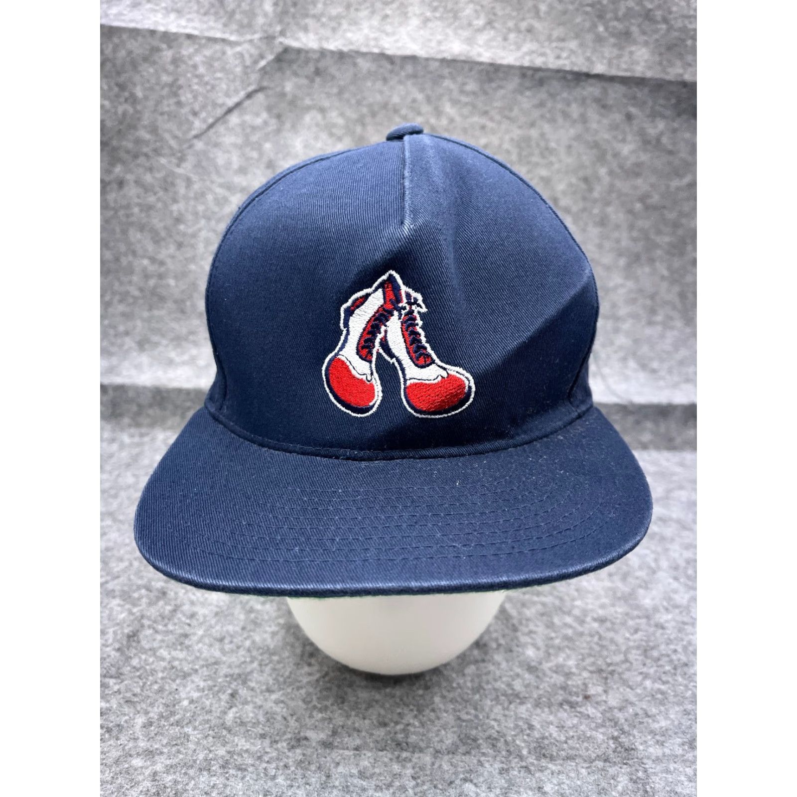 Vintage Yupoong Hat Cap Snap Back Adult One Size Blue 100% Cotton Skate Size ONE SIZE - 2 Thumbnail