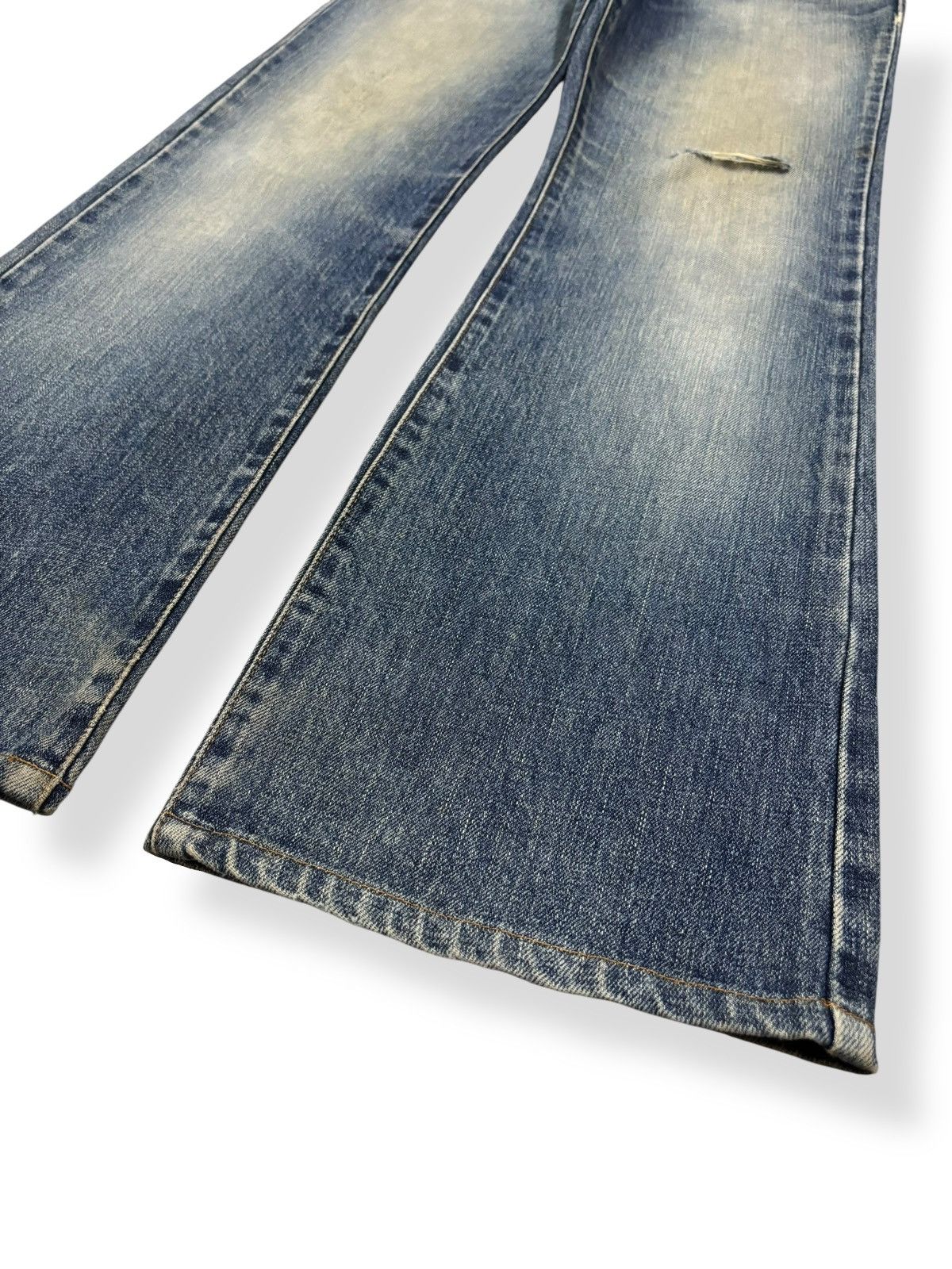 Edwin Vintage Edwin Mud Wash Flare Bootcut Distressed Jeans Size US 32 / EU 48 - 9 Thumbnail