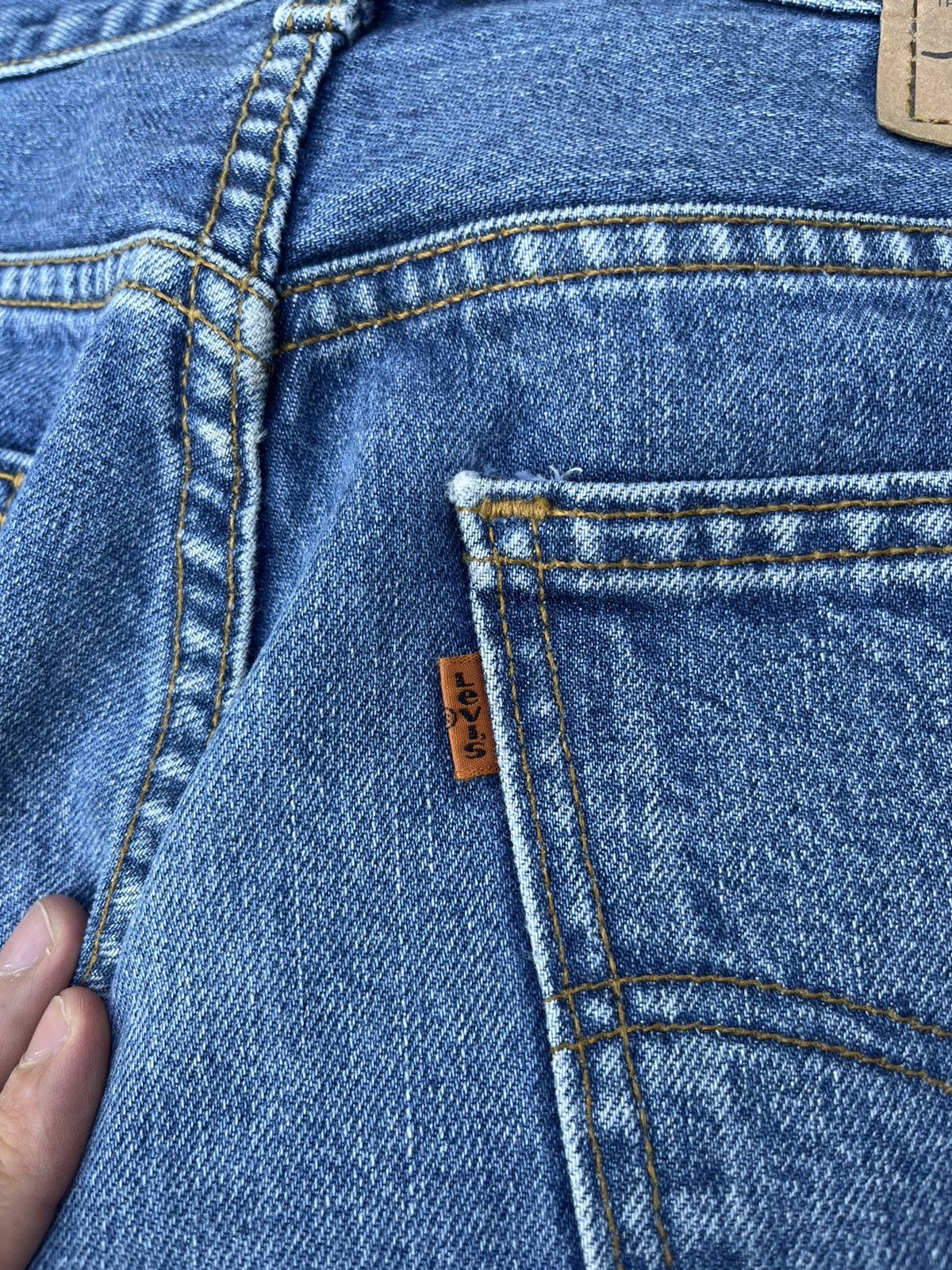 Levi's Vintage 90s Levis 618 34x30 Orange Tab Jeans Blue Pants @250 Size US 34 / EU 50 - 4 Thumbnail