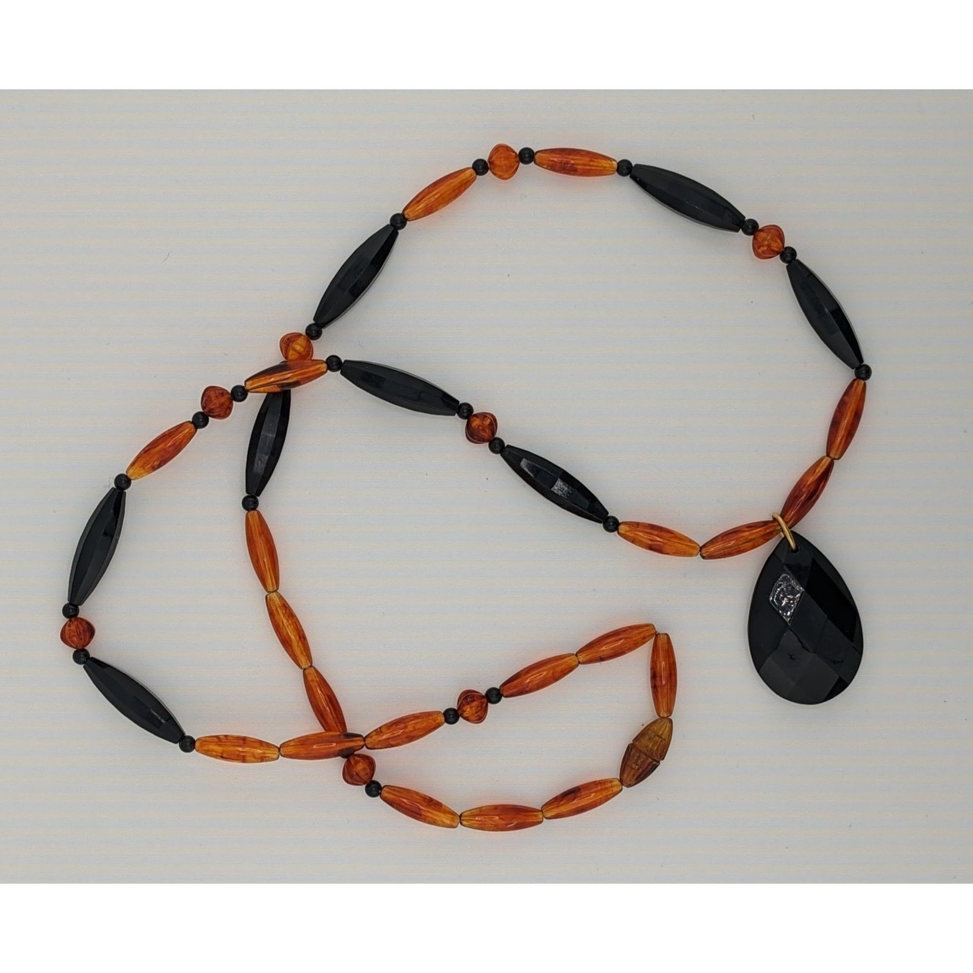 Other Vintage 90s Midnight Fire Avon Black And Amber Plastic Beade Size ONE SIZE - 5 Thumbnail