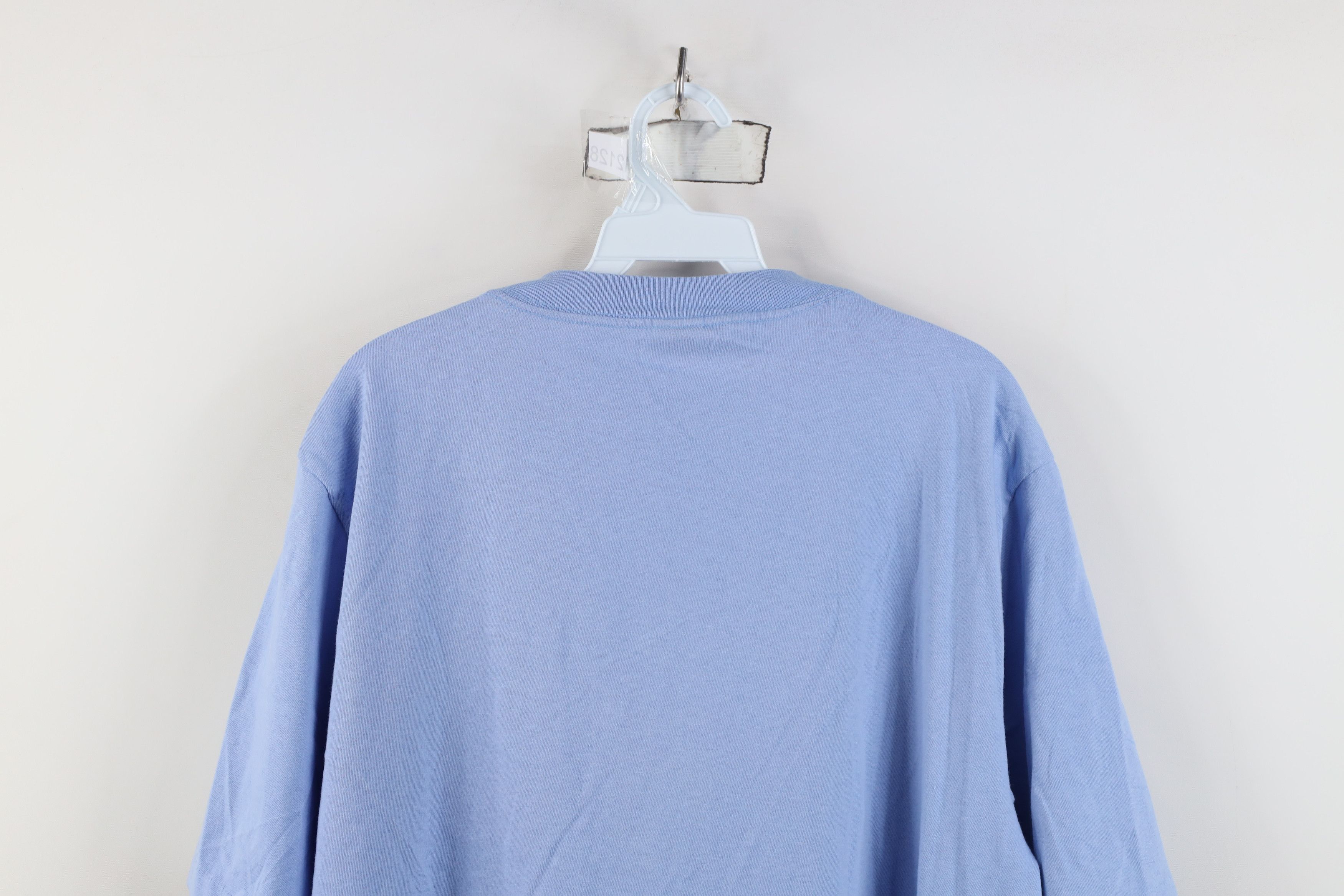 Lands' End Vintage 90s Lands End Heavy Cotton T-Shirt Light Blue USA Size US L / EU 52-54 / 3 - 10 Thumbnail