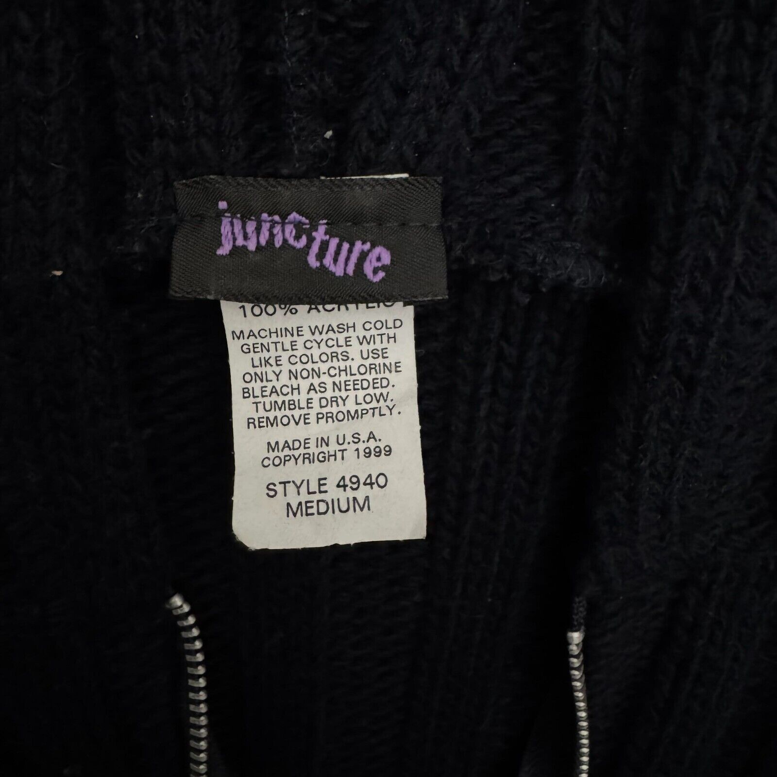 Other Vintage Juncture Hoodie Sweater Women Medium 90s Y2K 1/4 Zip Size M / US 6-8 / IT 42-44 - 7 Thumbnail