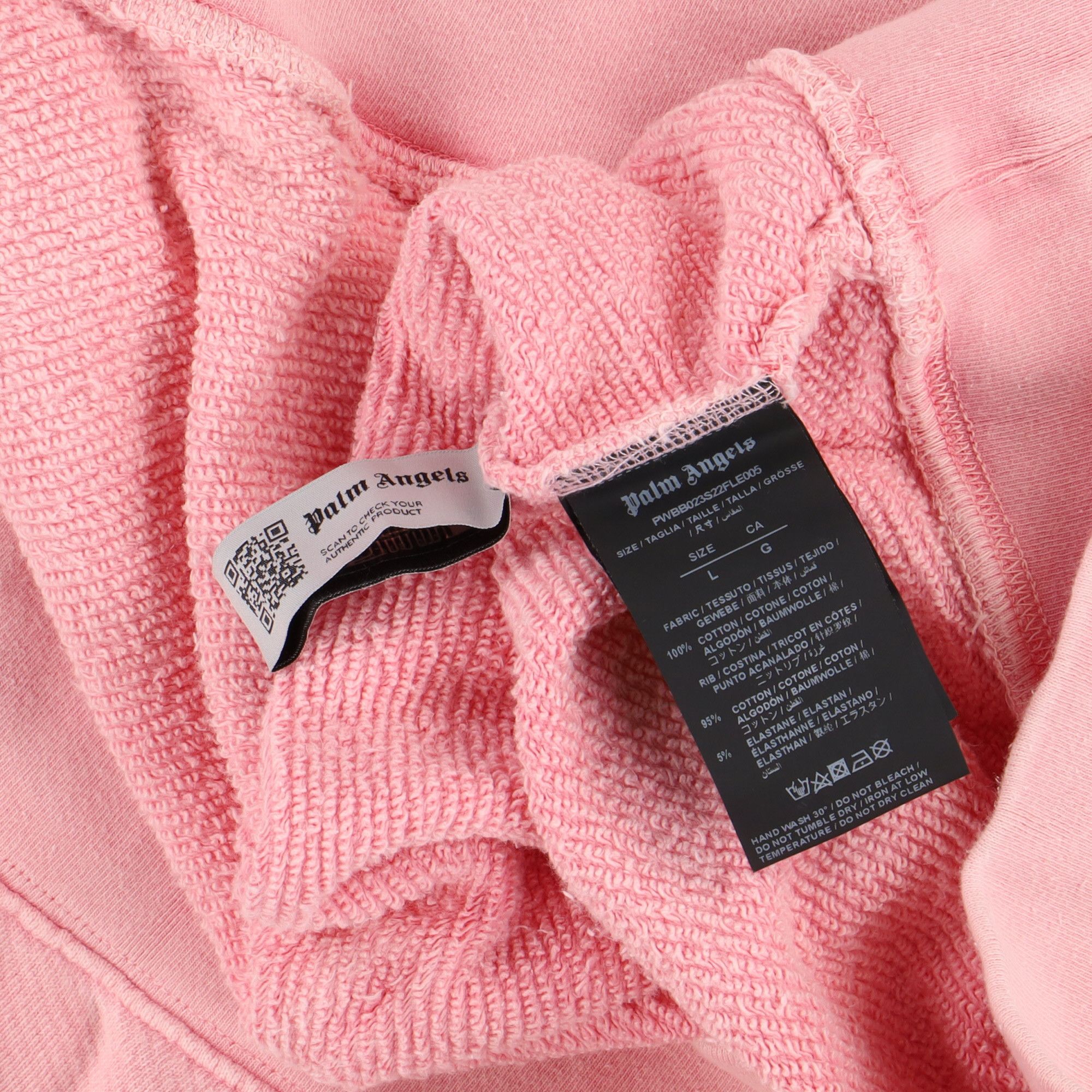 Palm Angels Pink Dancing Bears Logo Oversized Hoodie Size L / US 10 / IT 46 - 7 Thumbnail