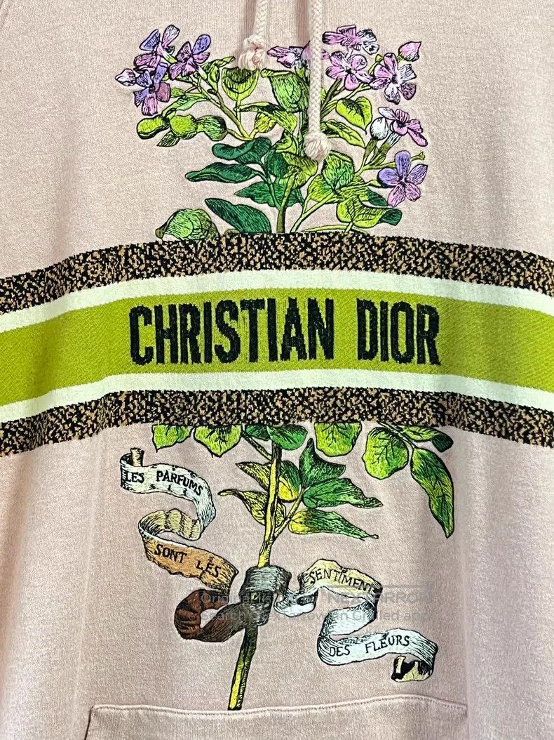 Dior Dior Pink floral embroidered hooded sweatshirt Size S / US 4 / IT 40 - 5 Thumbnail
