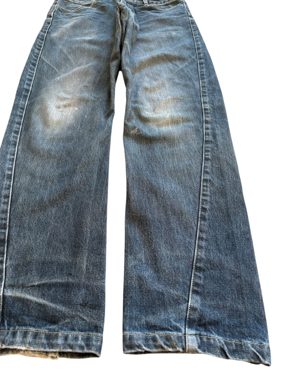 Japanese Brand × Number (N)ine Vintage Japanese Brand Mud Wash Spiral Leg Jeans Size US 32 / EU 48 - 7 Thumbnail