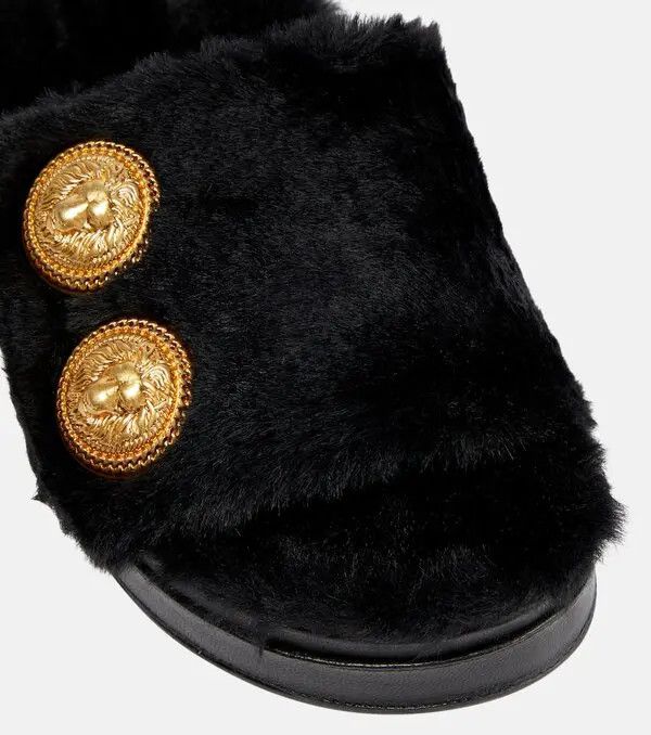 Balmain o1y0625 Slippers in Black Size US 8 / IT 38 - 4 Thumbnail
