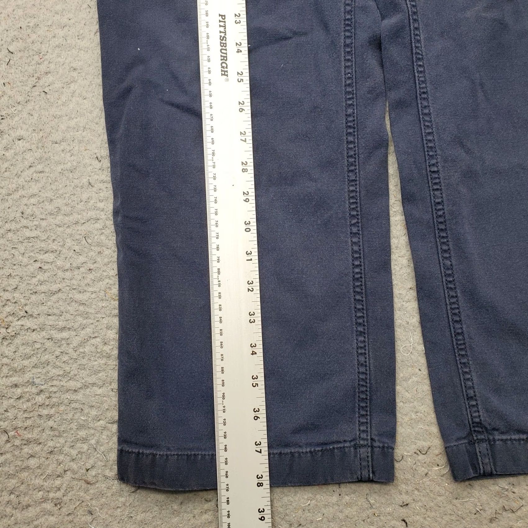 Carhartt Carhartt Work Pants Mens 38x30 Navy Canvas Rugged Flex Relaxed Fit Straight Leg Mens Size 38 Navy Carhartt Work Pants Size US 38 / EU 54 - 3 Thumbnail