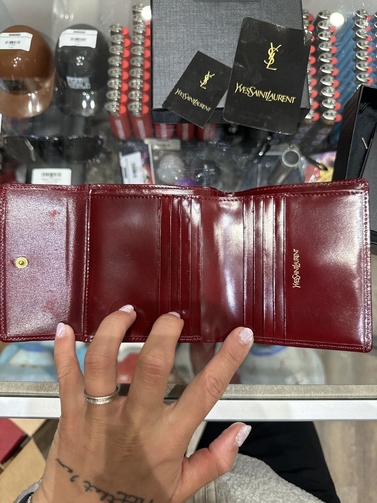 Yves Saint Laurent Yves Saint Laurent Tri-fold Wallet Size ONE SIZE - 3 Thumbnail