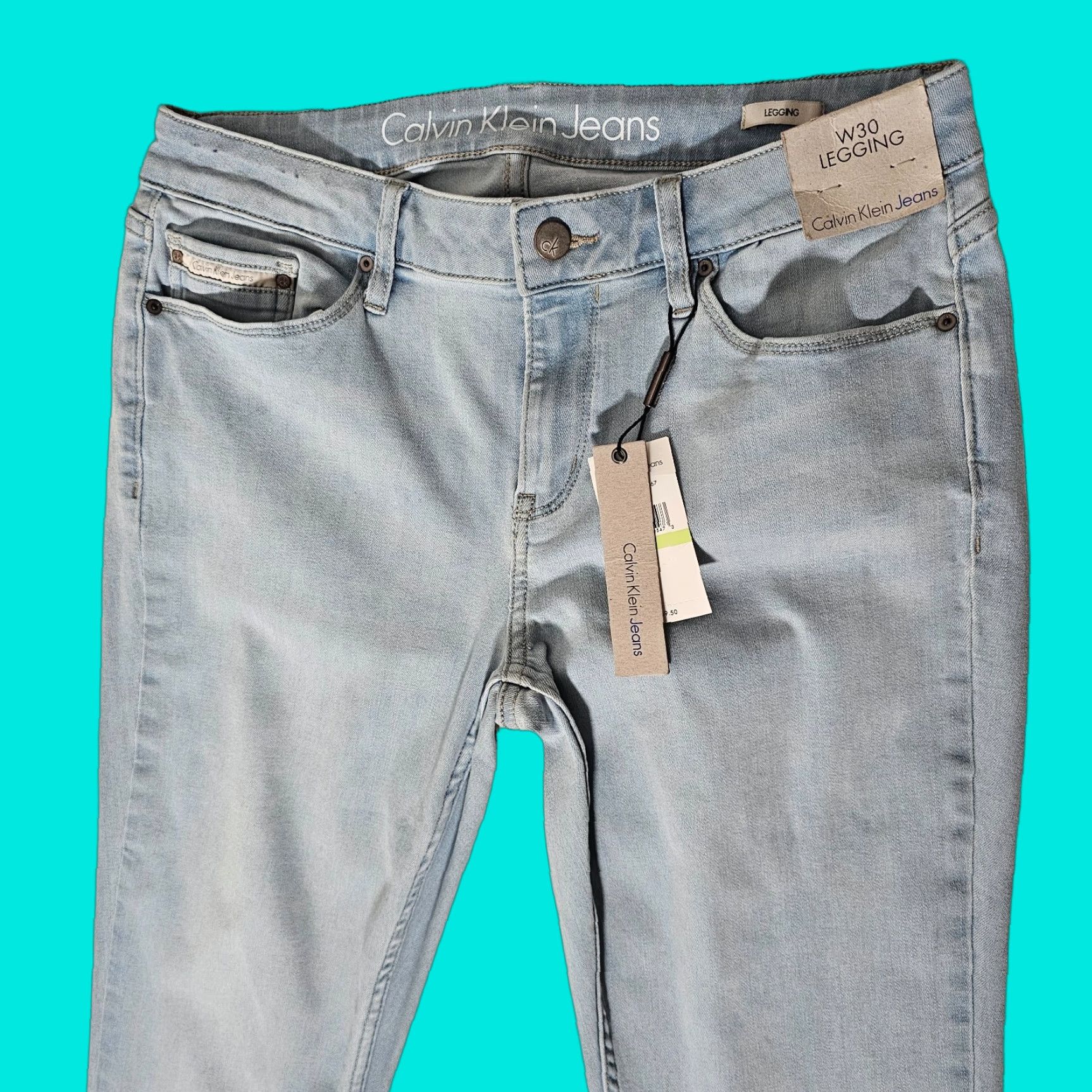 Calvin Klein Calvin Klein Jeans Legging Womens Size 30 Light Wash Stretch Denim Waist Classic 90s Comfortable Size 30" / US 8 / IT 44 - 1 Thumbnail