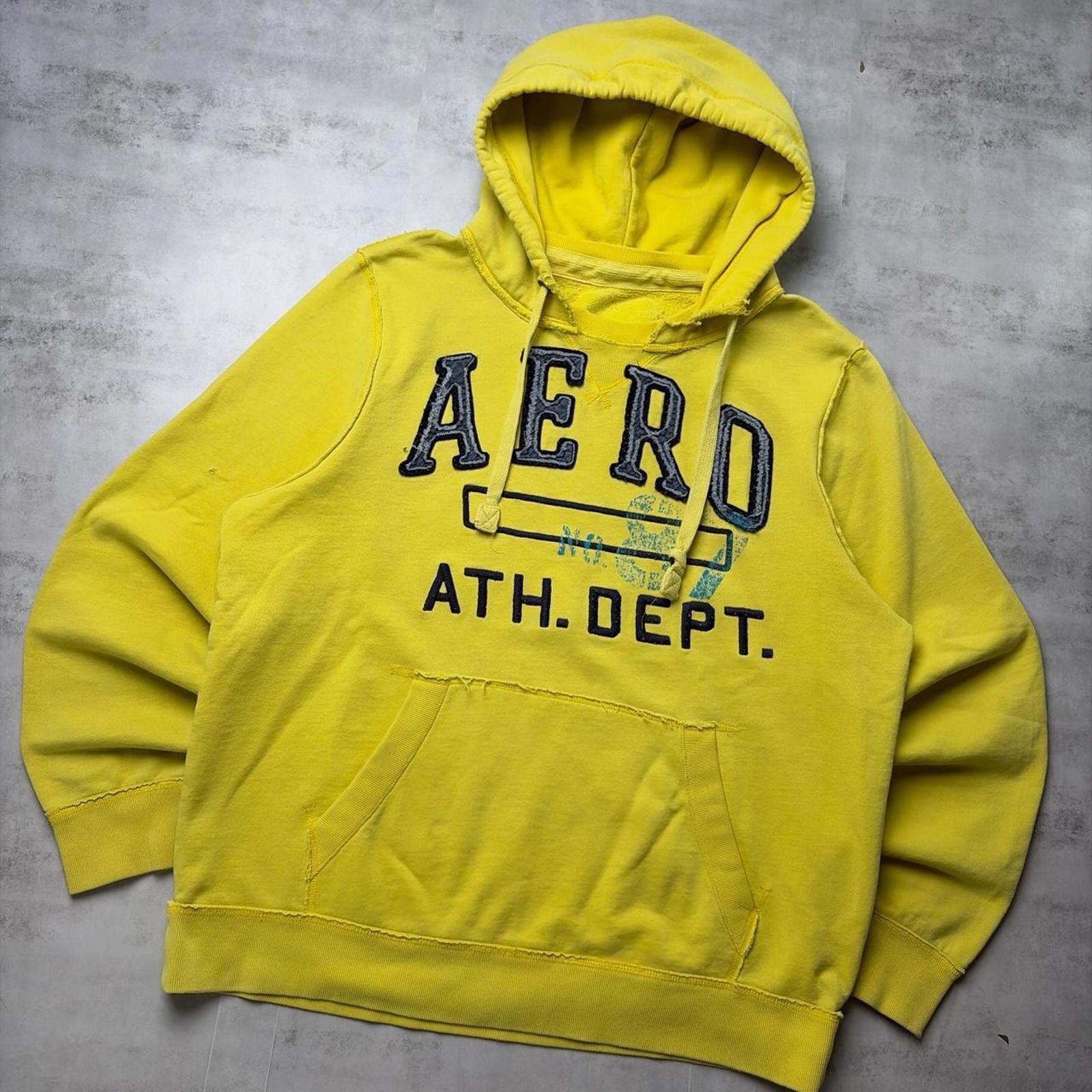 Aeropostale Y2K Yellow Aeropostale Grunge Skater Distressed Hoodie Size US XL / EU 56 / 4 - 2 Thumbnail